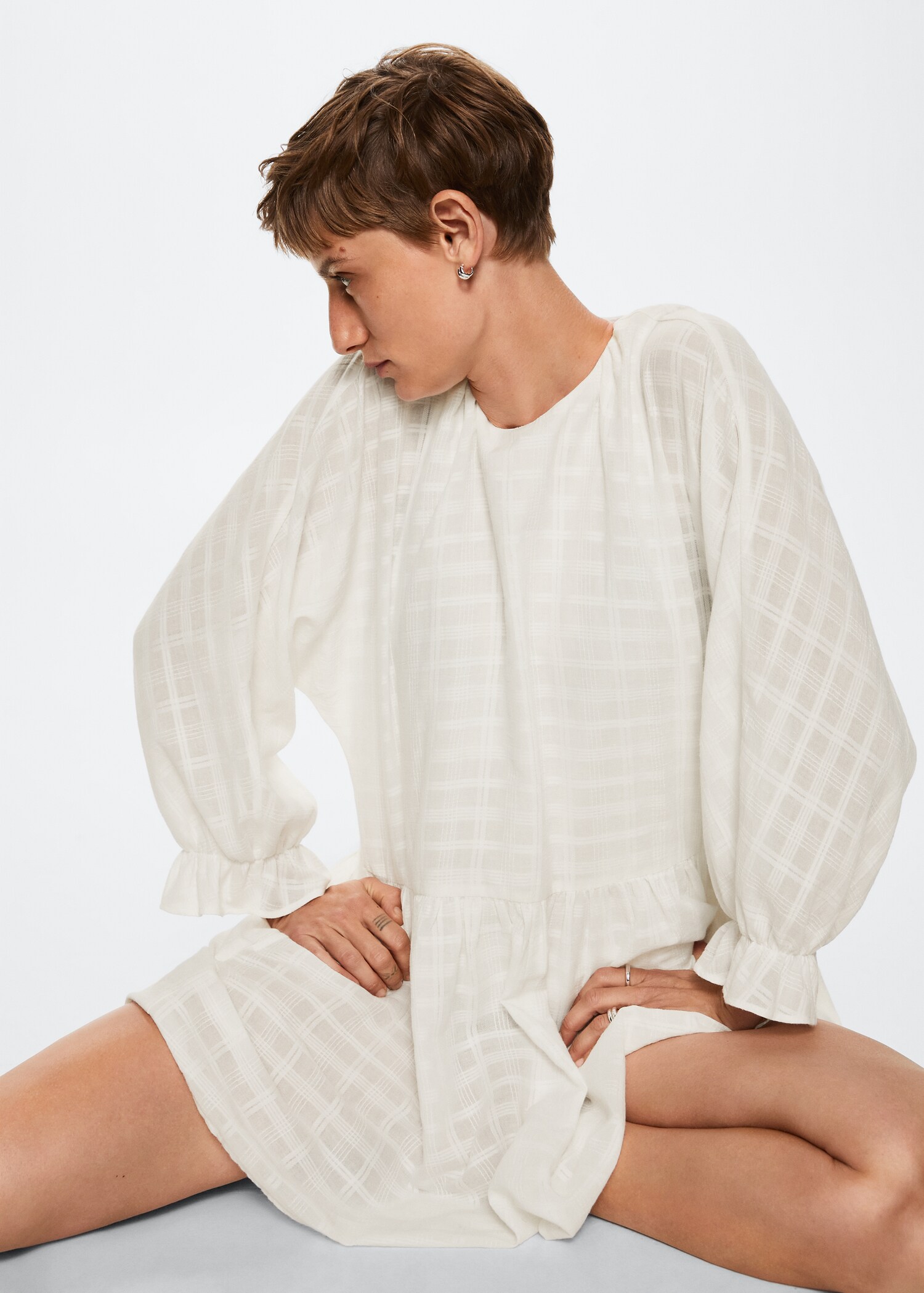 Frill cotton dress - Details of the article 2