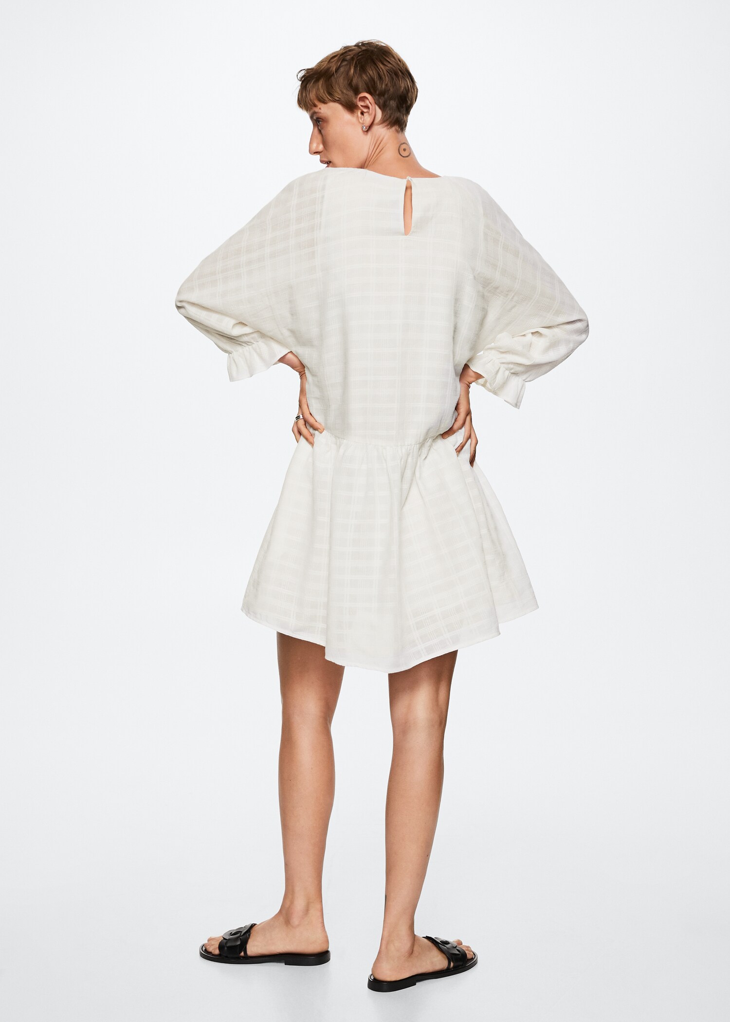 Frill cotton dress - Reverse of the article