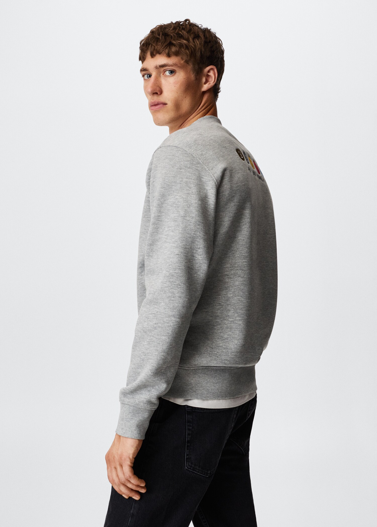 Embroidered cotton sweatshirt - Details of the article 2