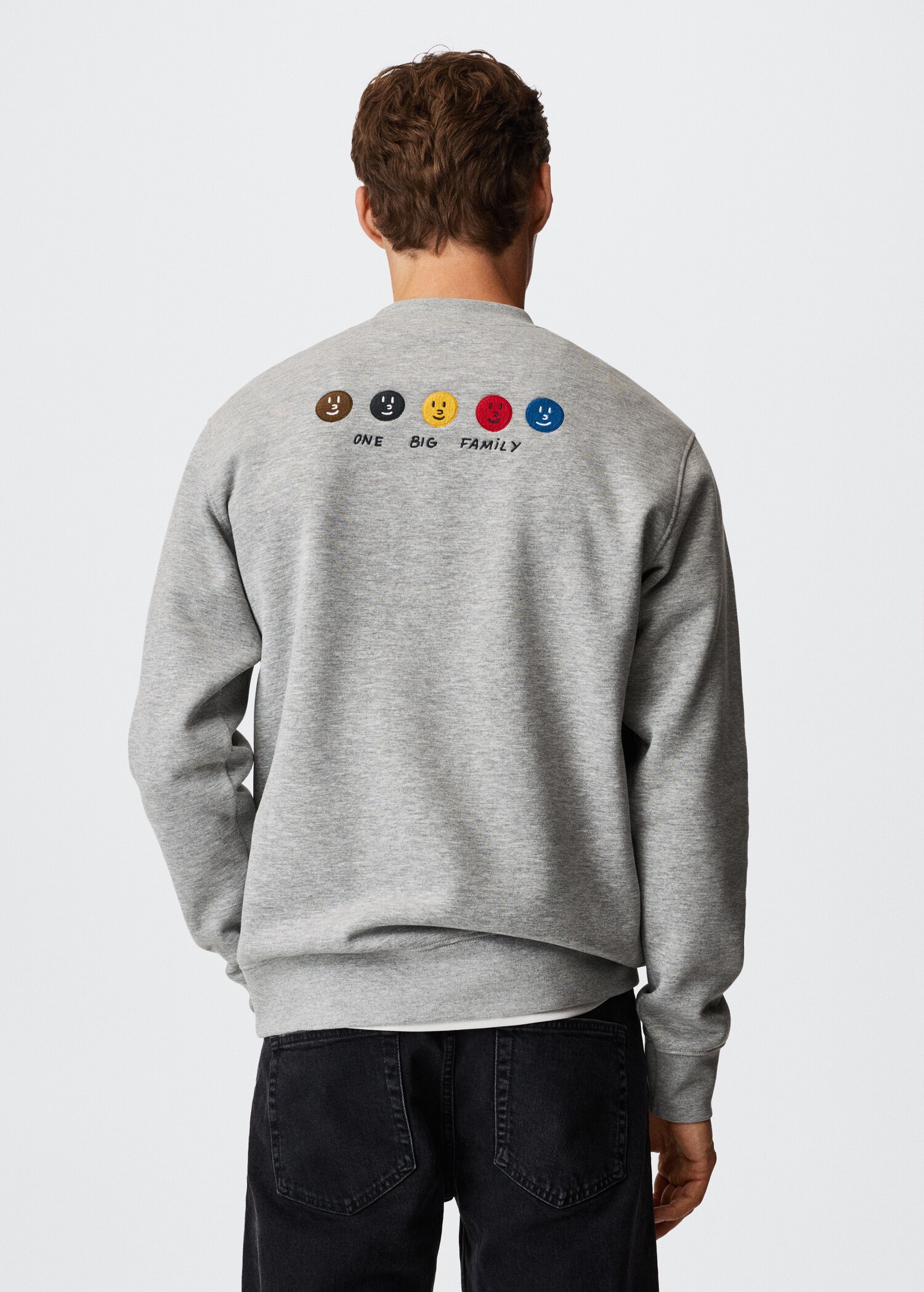 Embroidered cotton sweatshirt - Reverse of the article