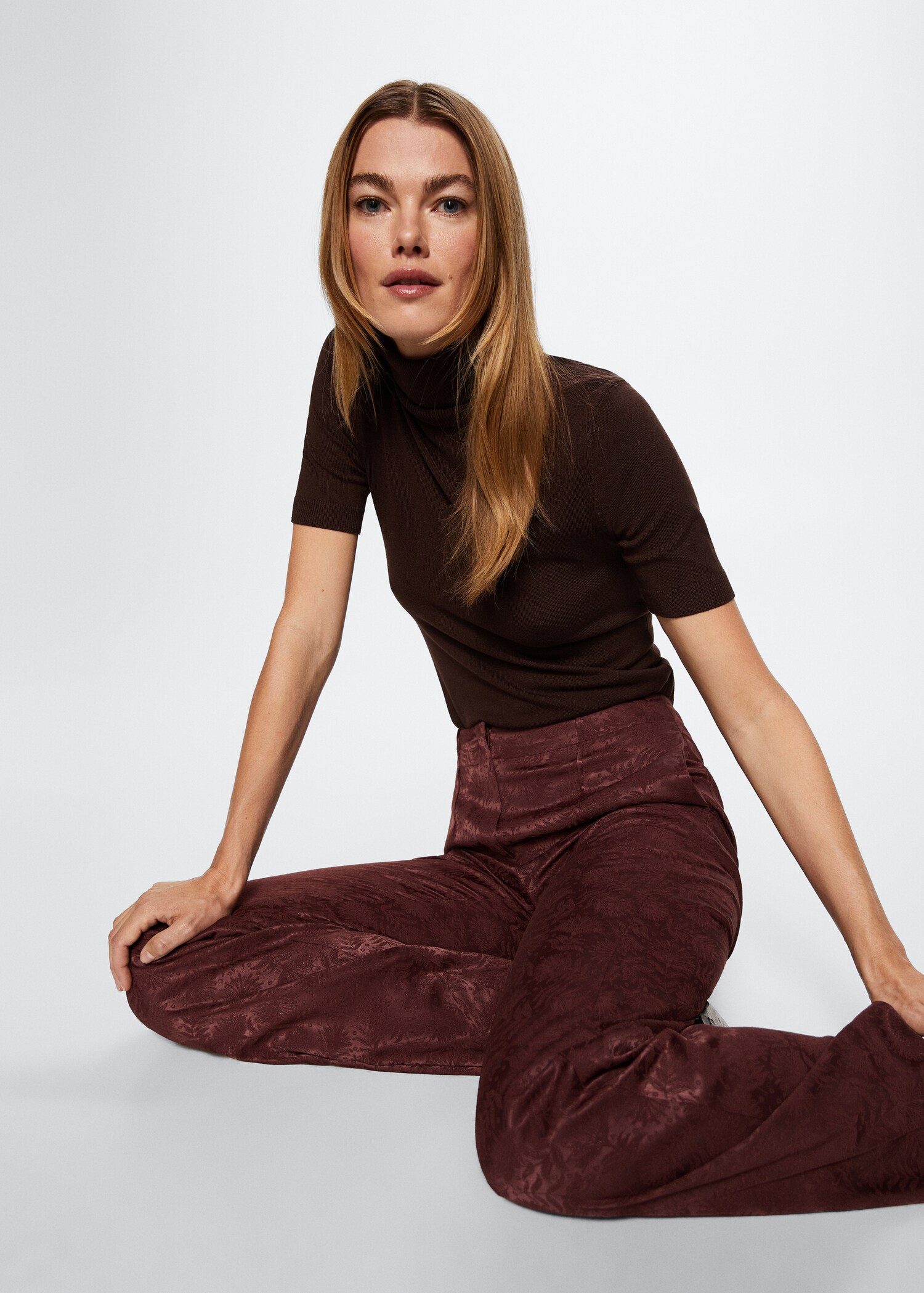 Jacquard fluid trousers - Details of the article 2