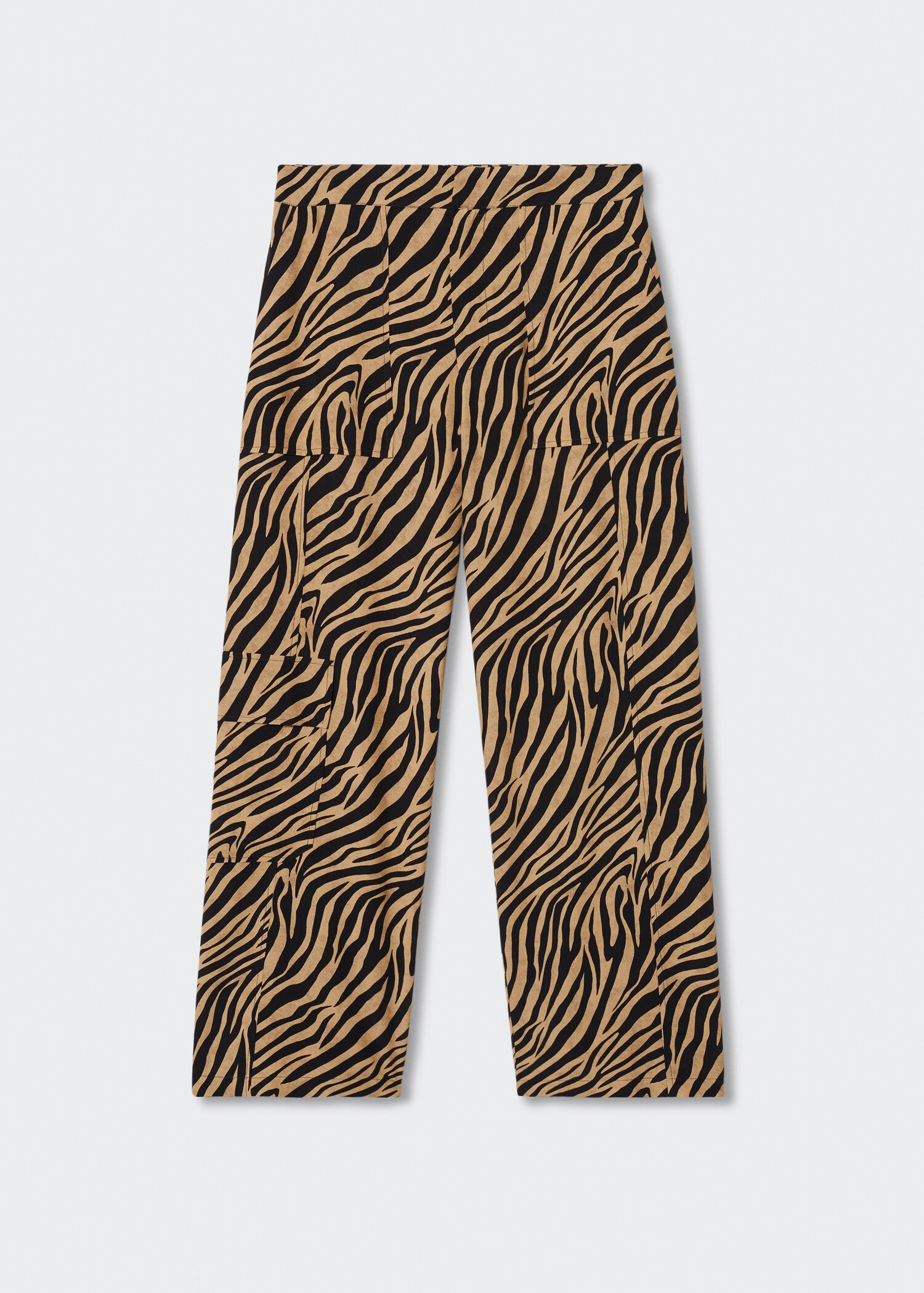 Calças de estilo cargo com estampado animal - Artigo sem modelo
