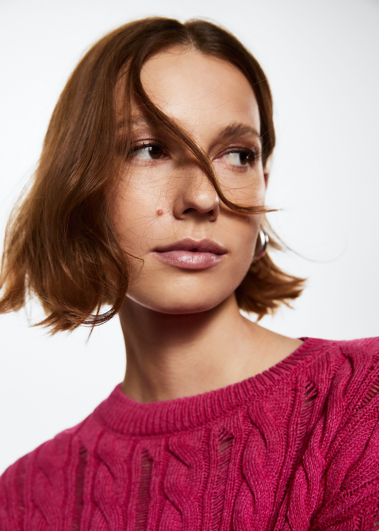 Openwork cropped sweater - Details of the article 1