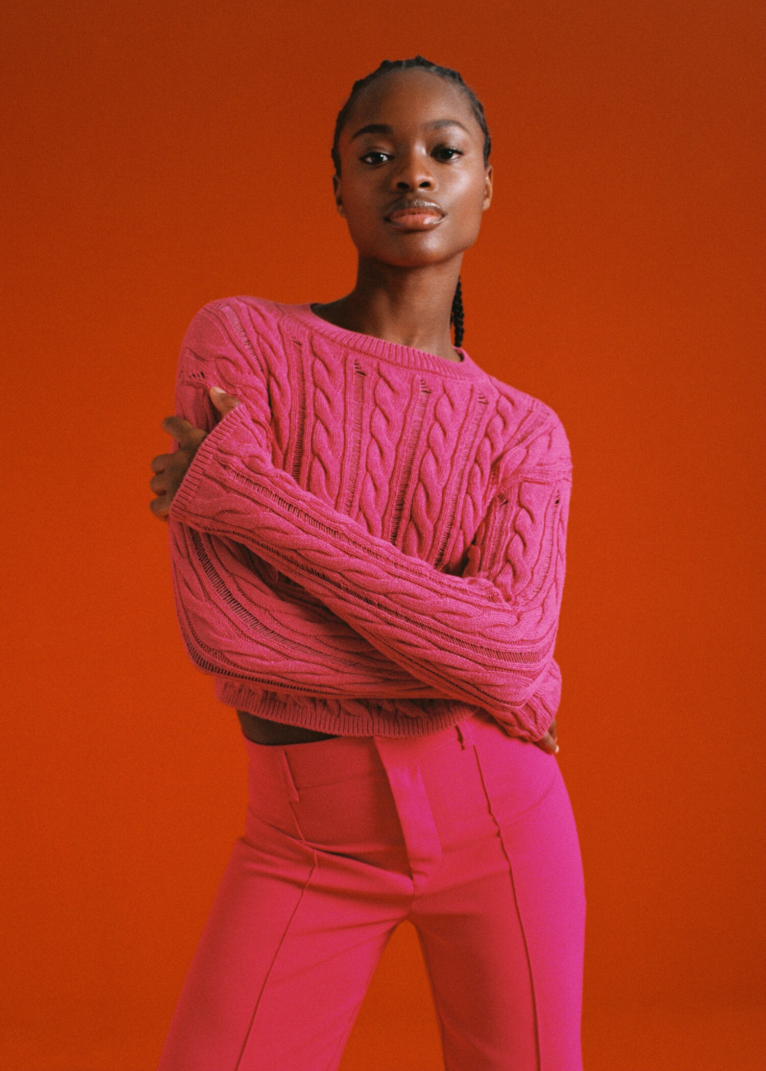Openwork cropped sweater - Details of the article 6