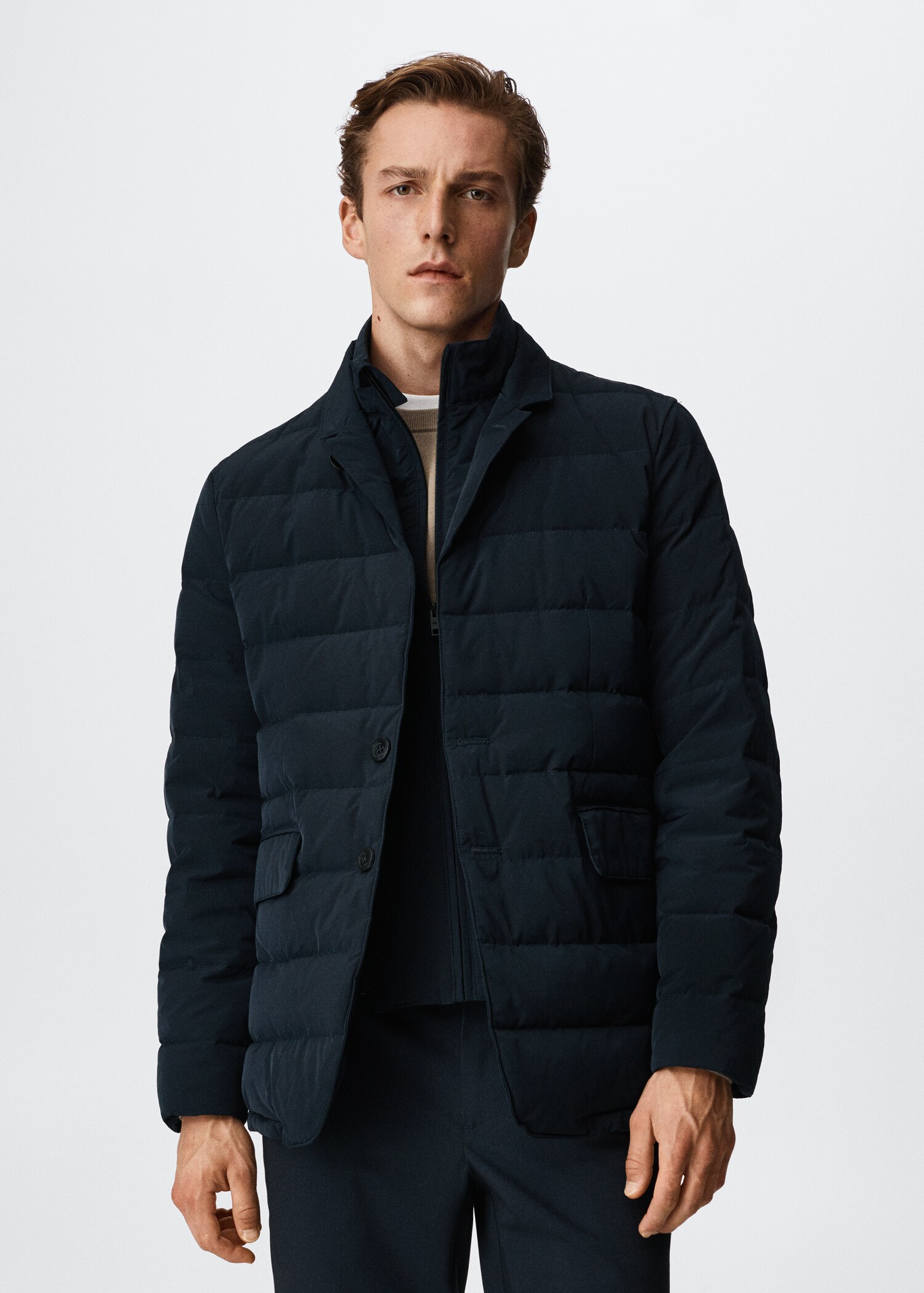 Steppjacke mit Revers - Mittlere Ansicht