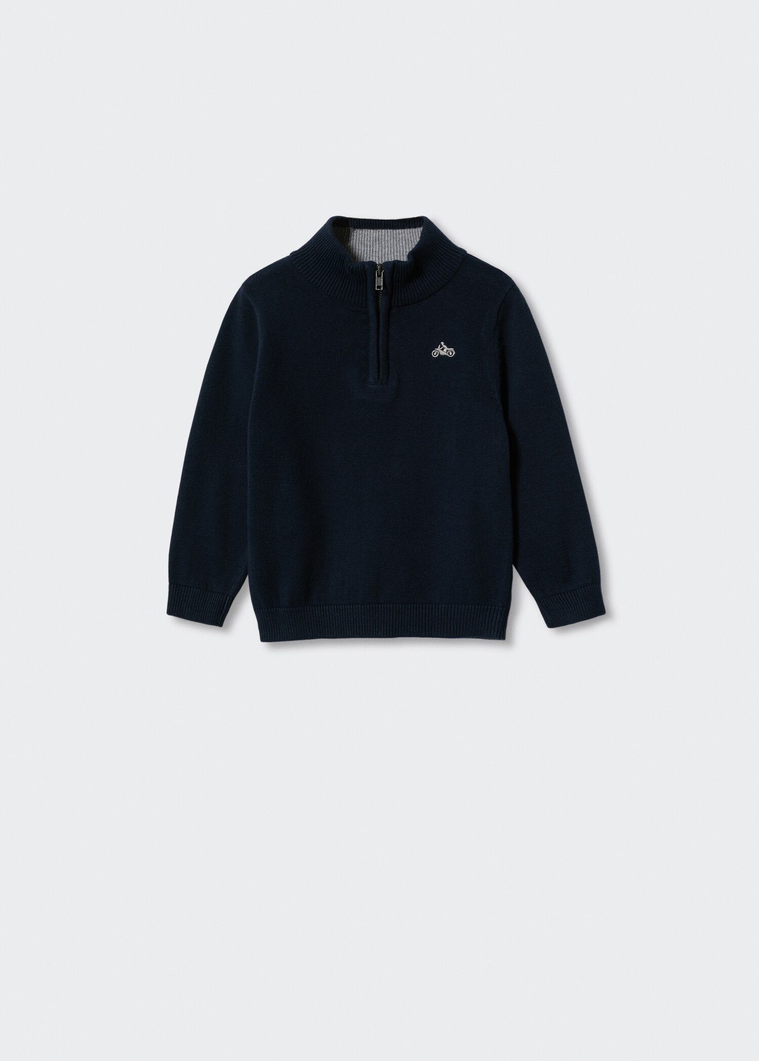 High neck sweater with zip - Article without model