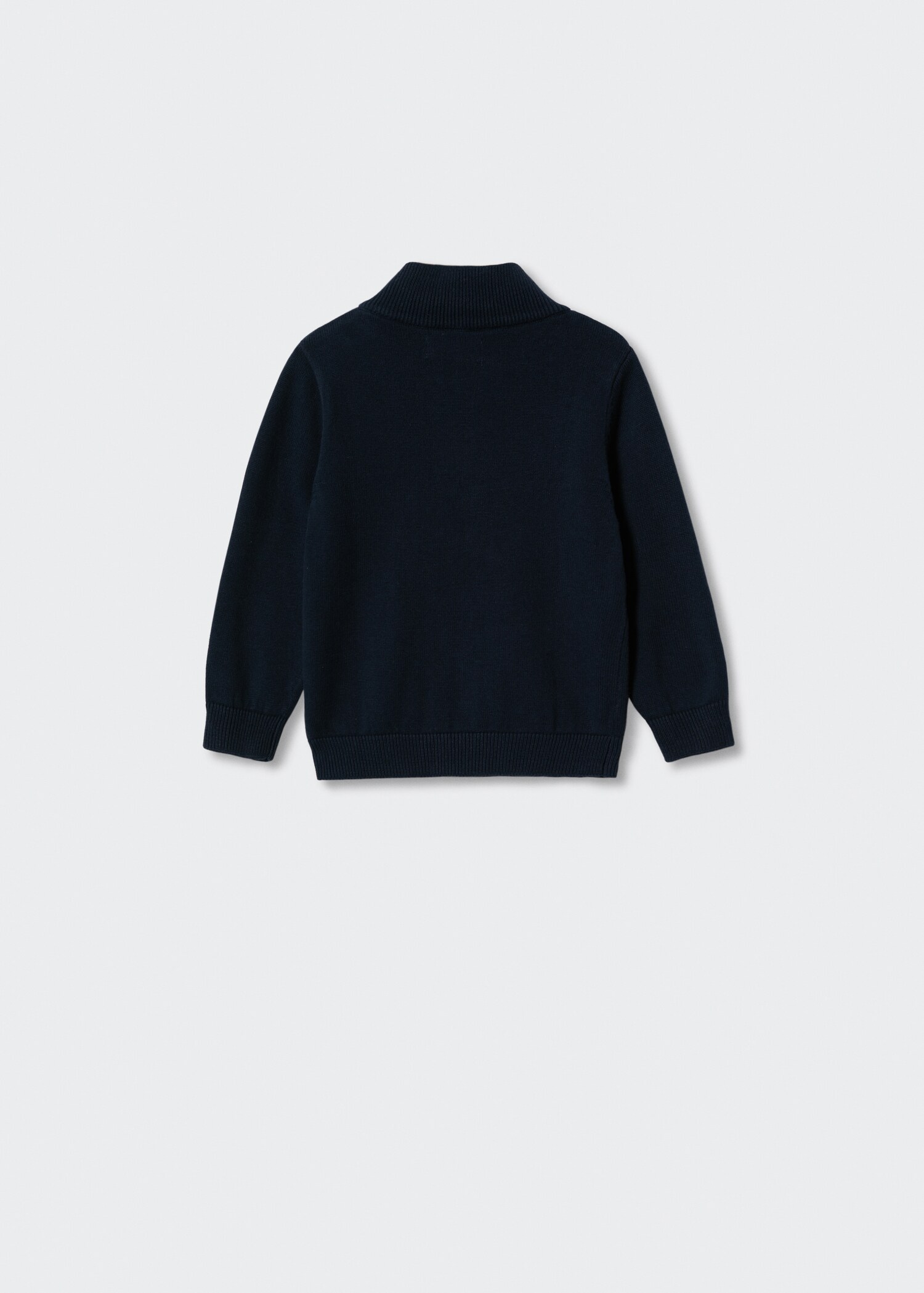 High neck sweater with zip - Reverse of the article