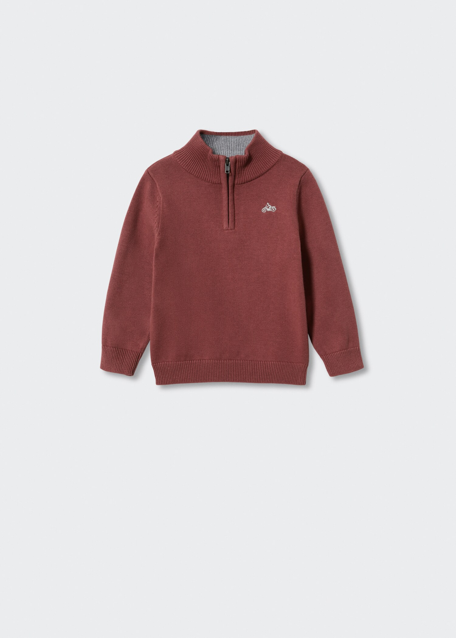 High neck sweater with zip - Article without model