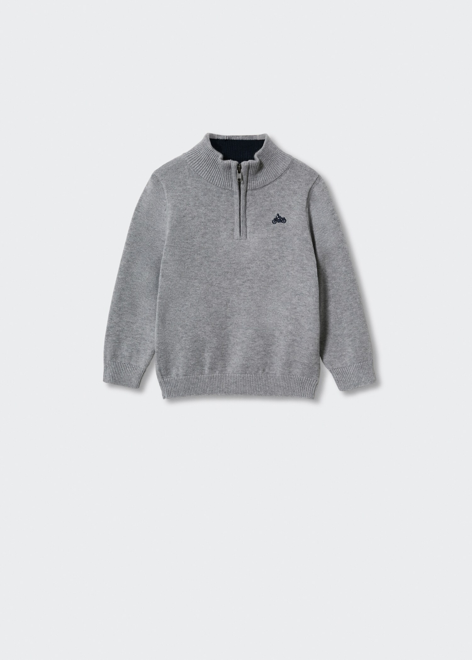 High neck sweater with zip - Article without model