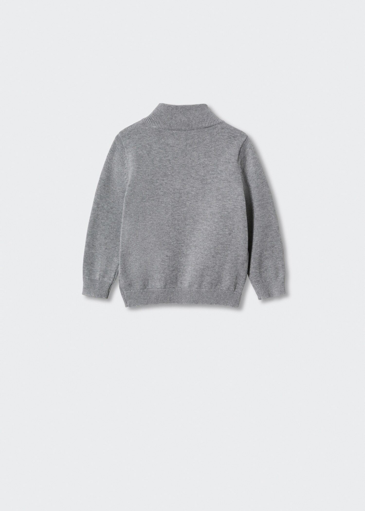 High neck sweater with zip - Reverse of the article