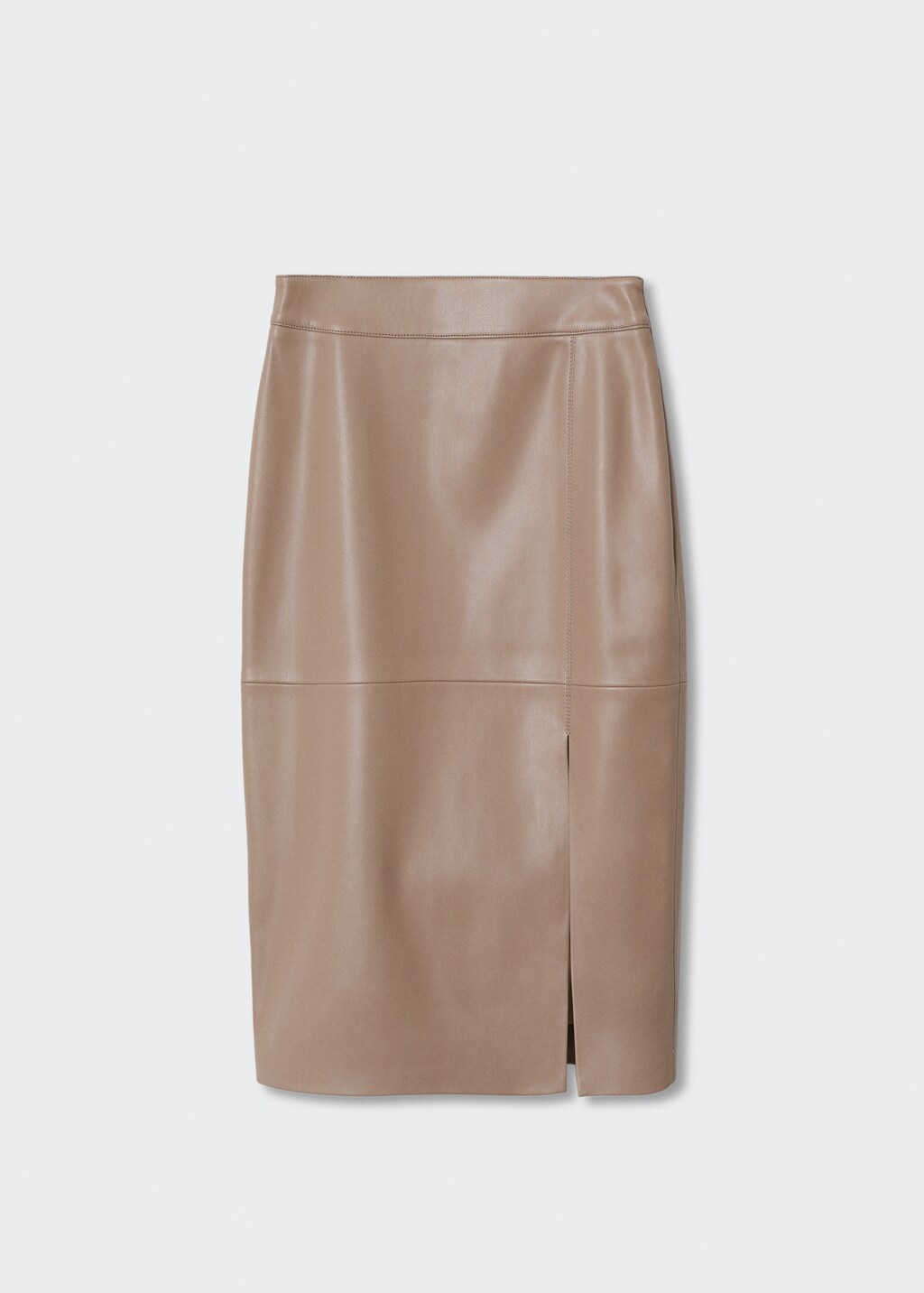 Faux leather pencil skirt tan hotsell