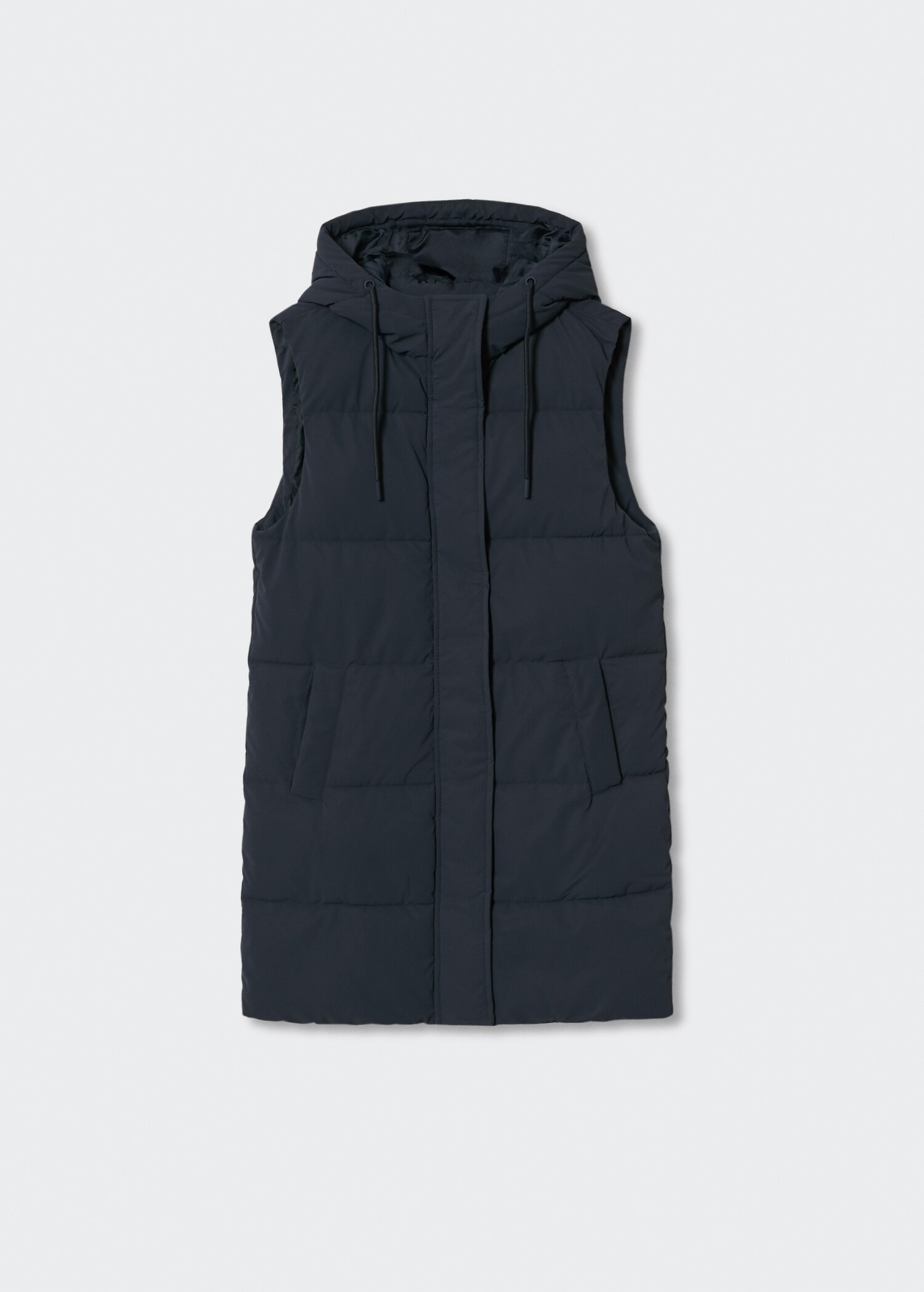 Long quilted gilet - Article without model