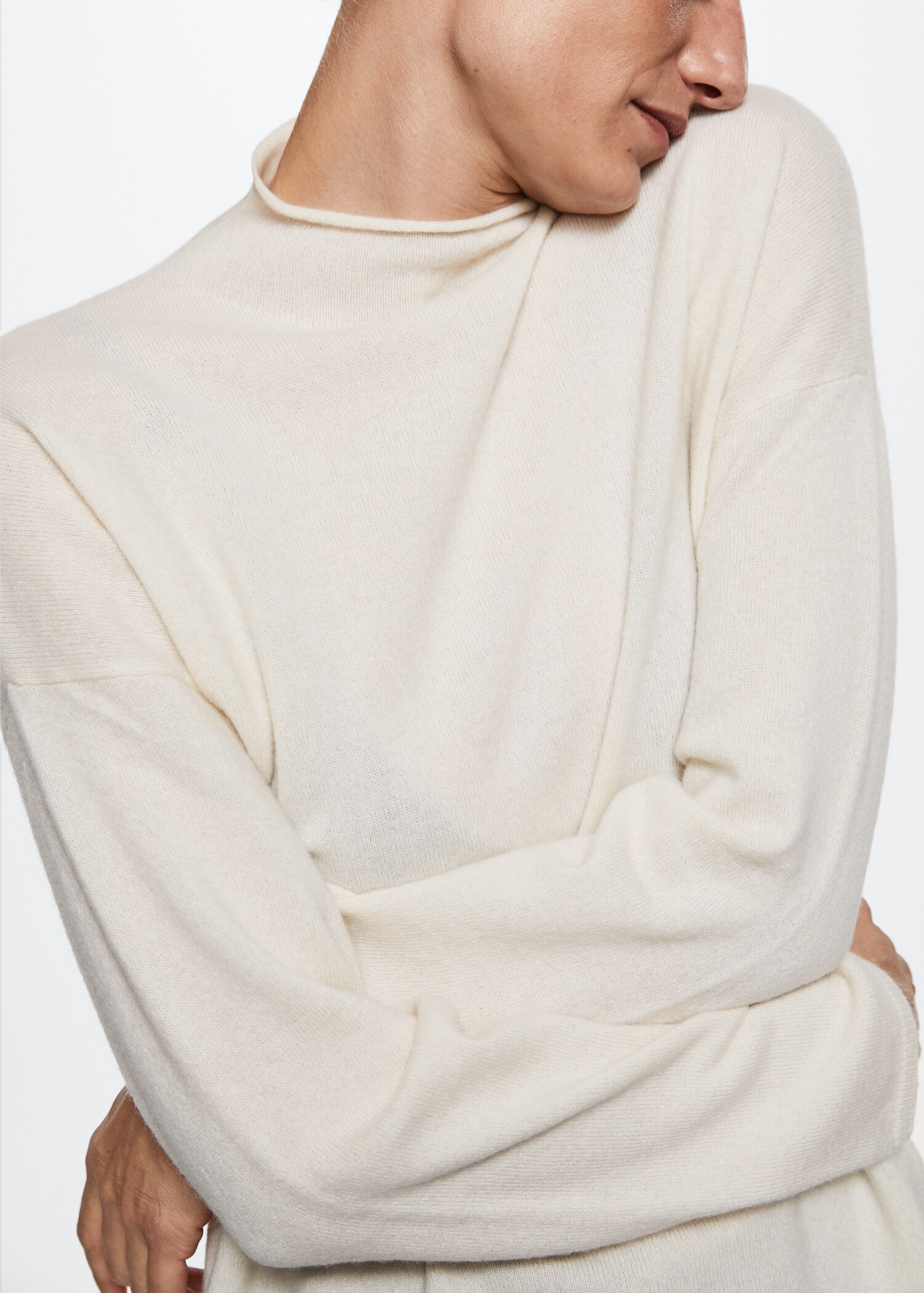 Perkins-neck 100% cashmere sweater - Details of the article 1