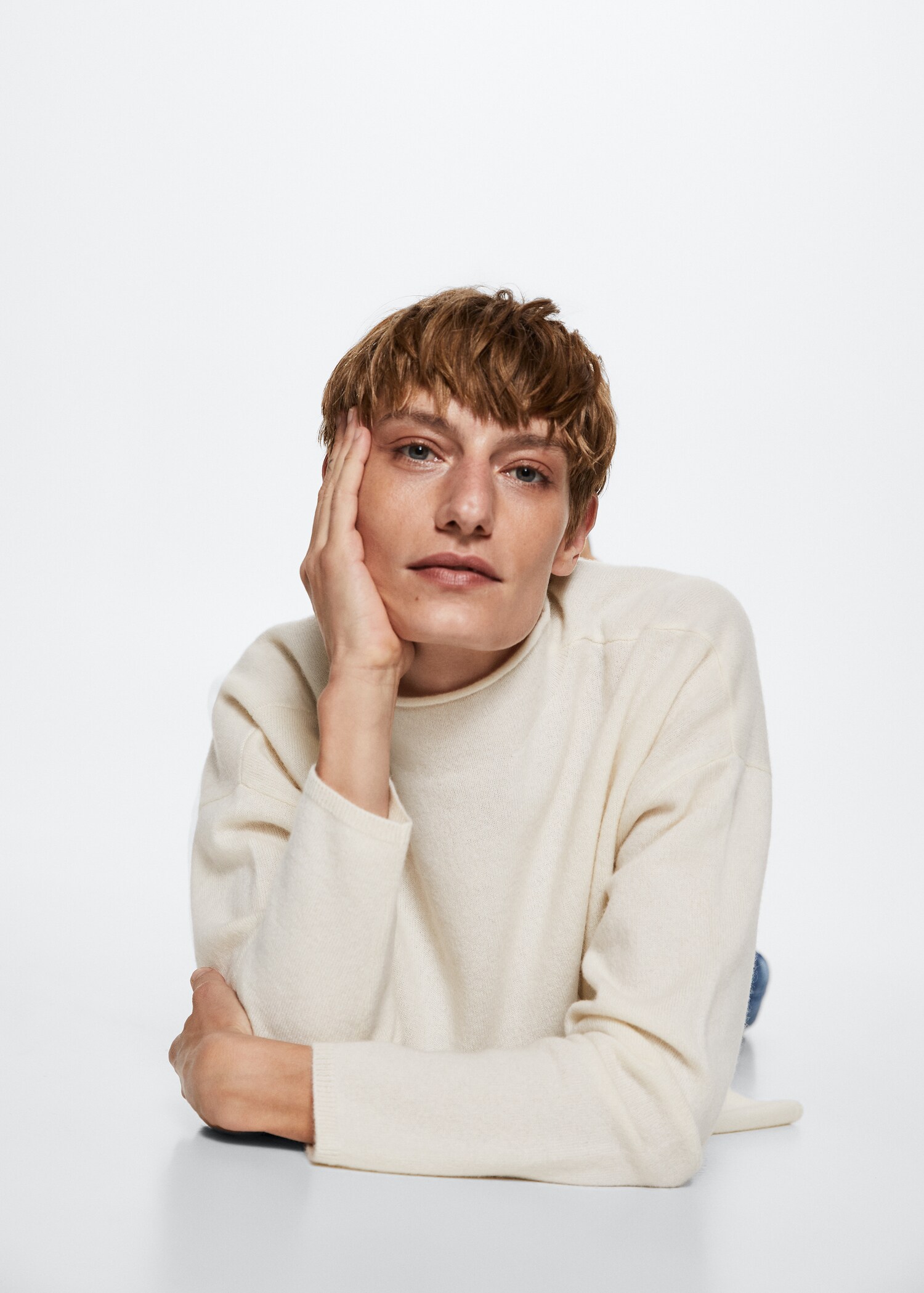 Perkins-neck 100% cashmere sweater - Details of the article 2
