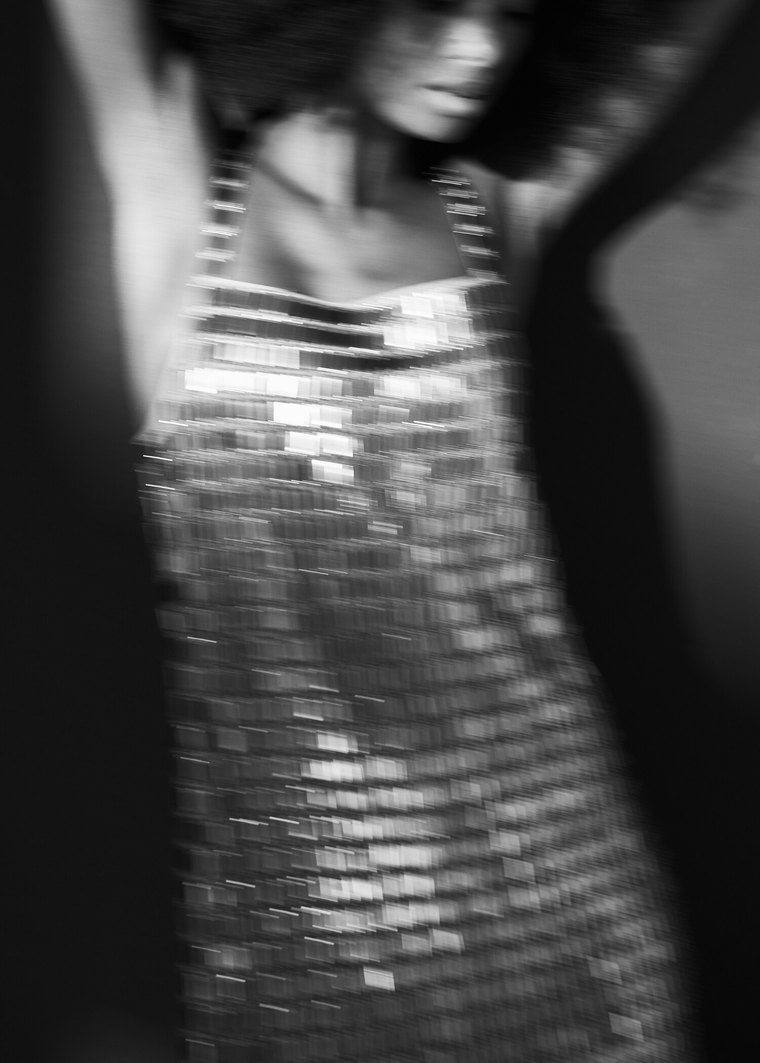 Dress with rhinestone appliques  - Details of the article 8