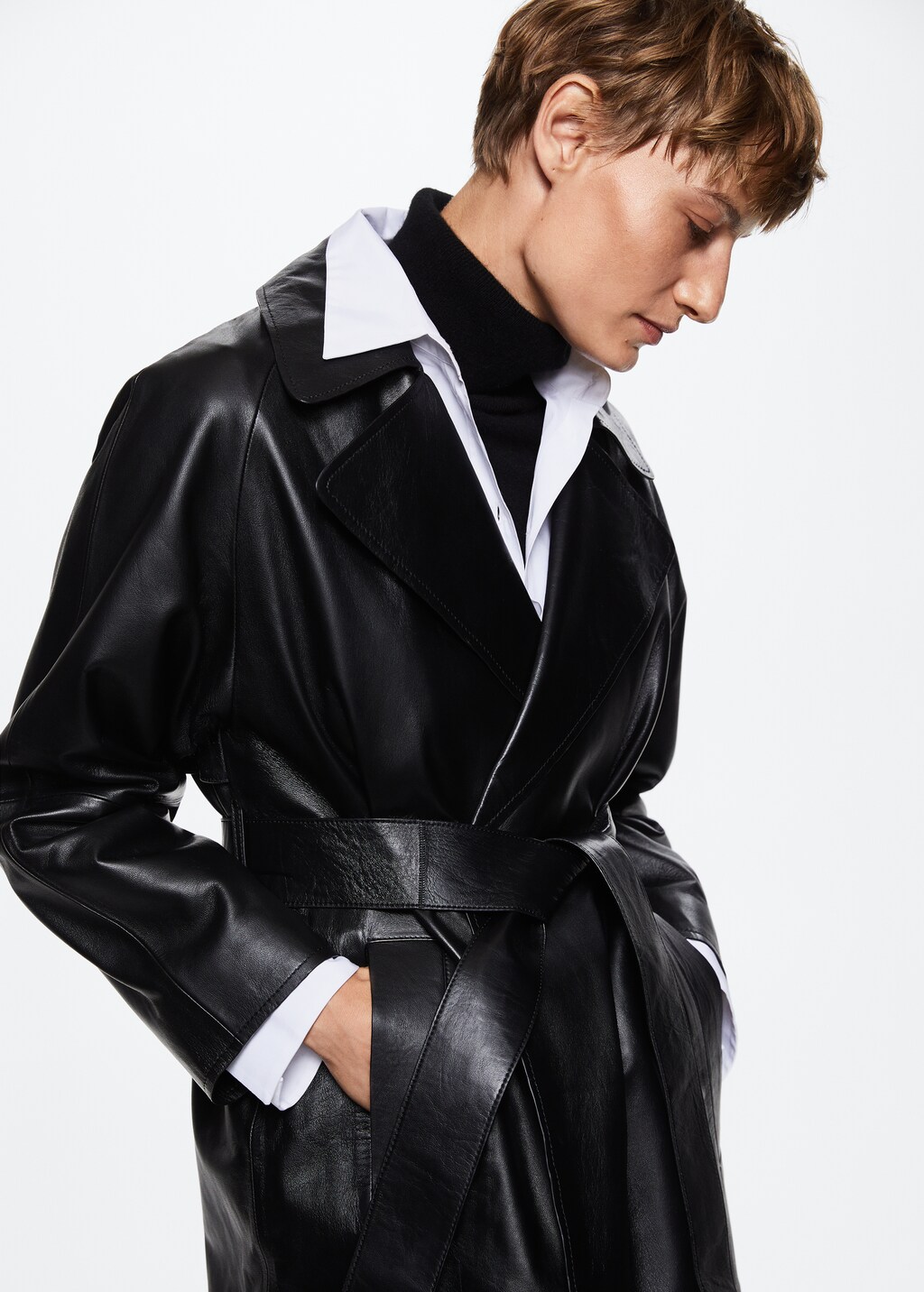100 LWG leather trench coat Women MANGO Iraq