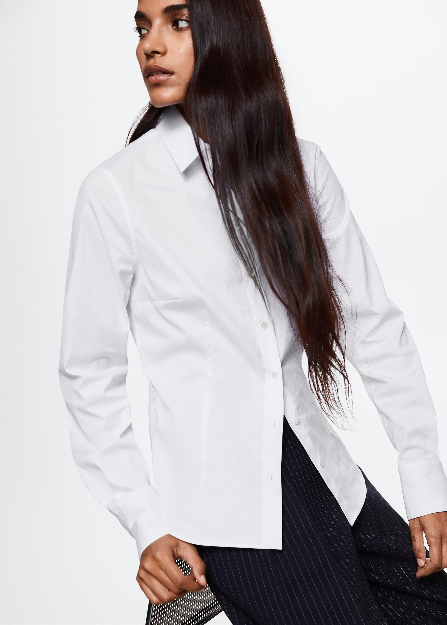 Slim-fit poplin shirt - Details of the article 2