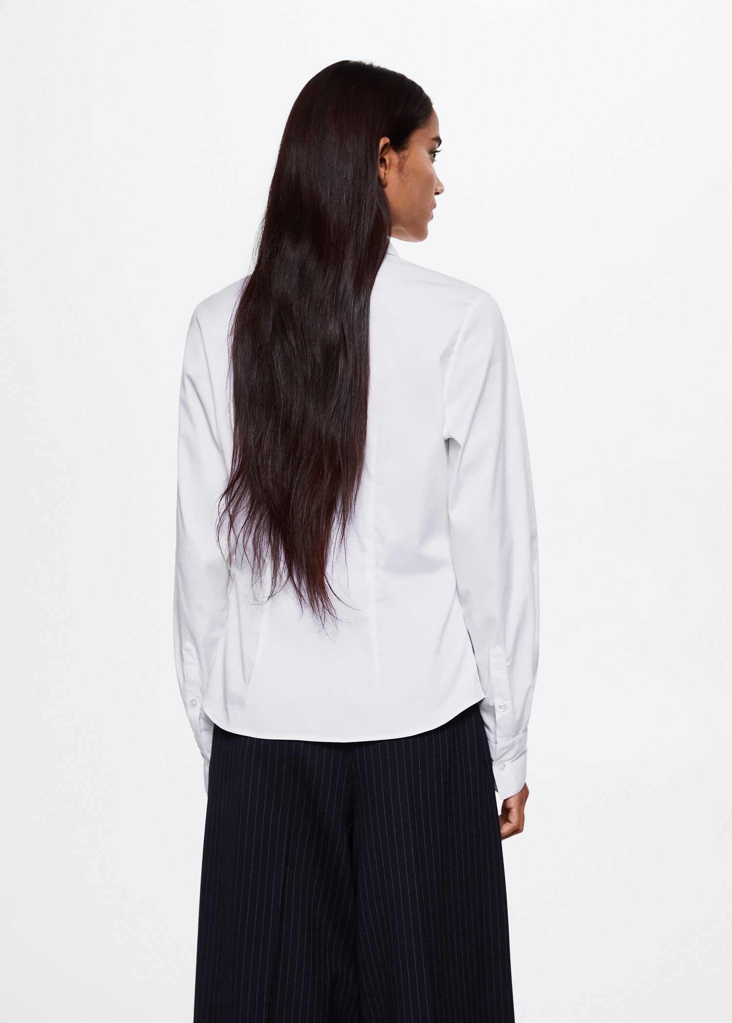 Slim-fit poplin shirt - Reverse of the article