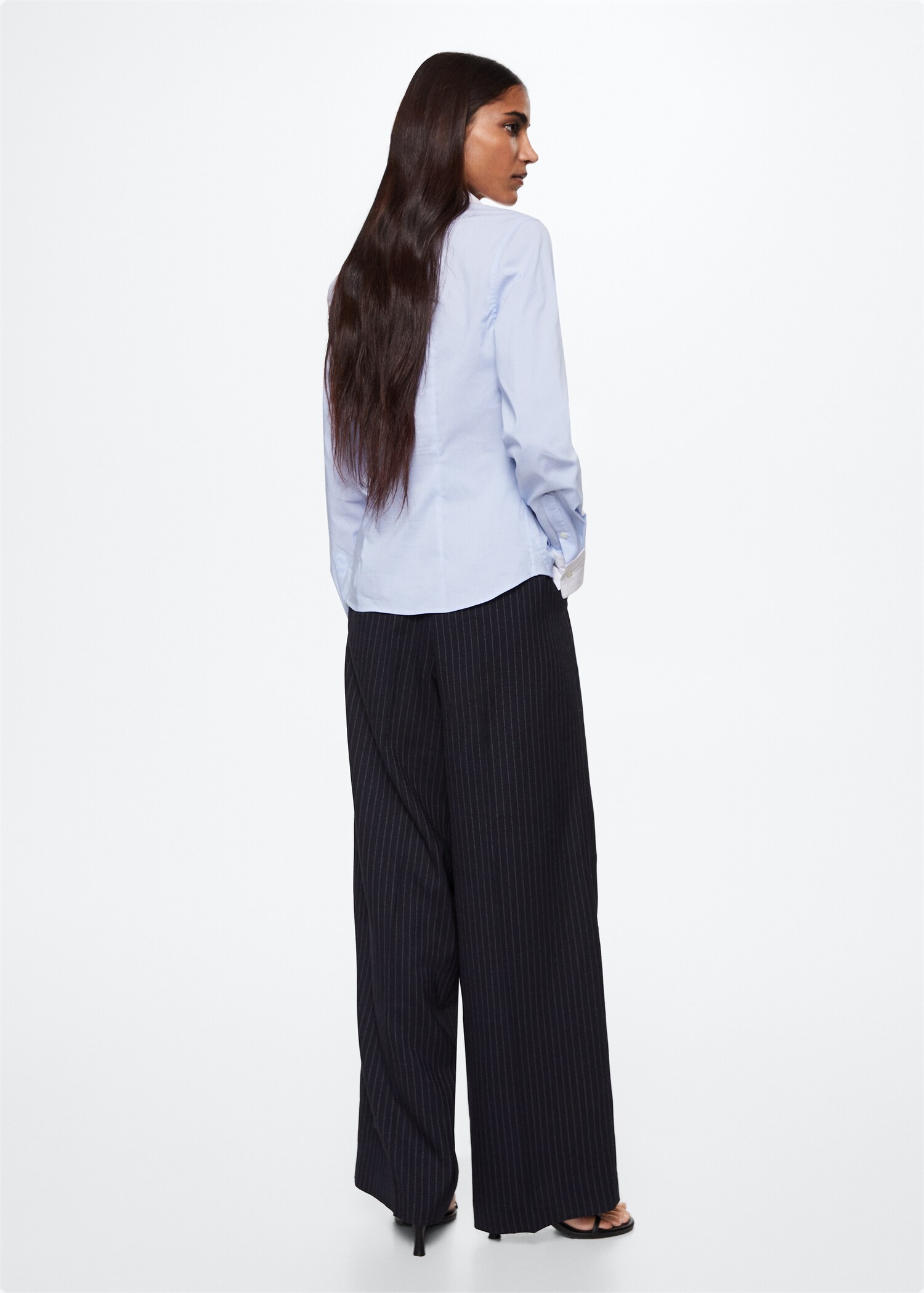 Slim-fit poplin shirt - Reverse of the article