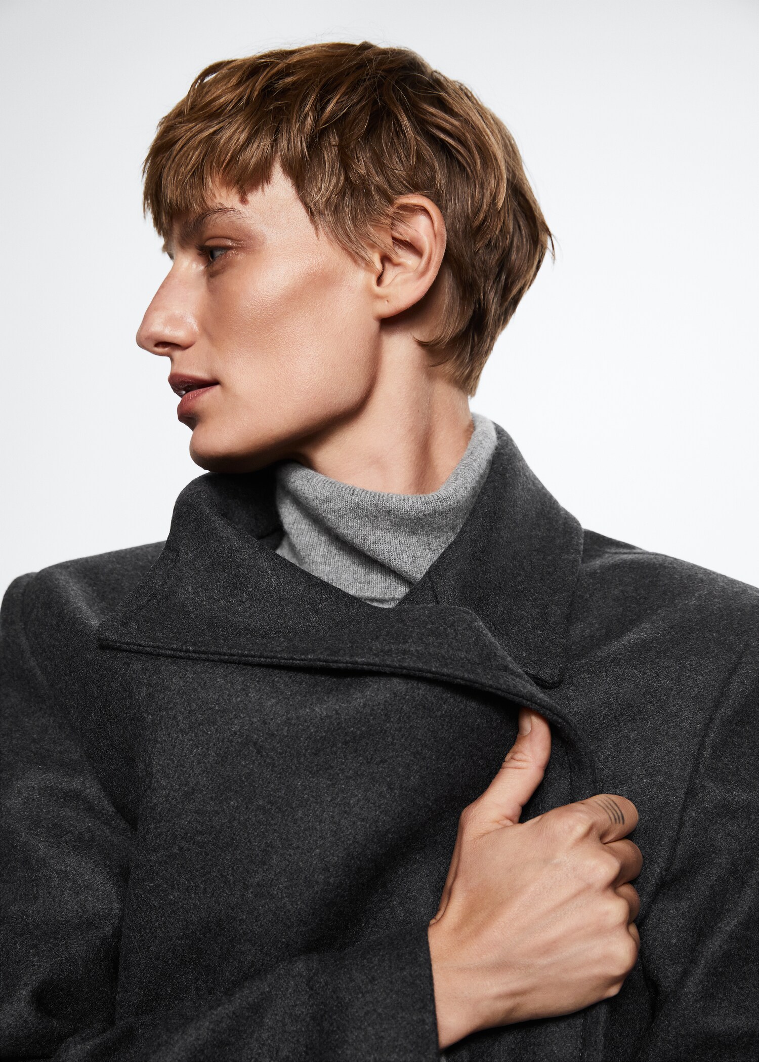 Παλτό Tailored μαλλί oversize - Λεπτομέρεια του προϊόντος 2
