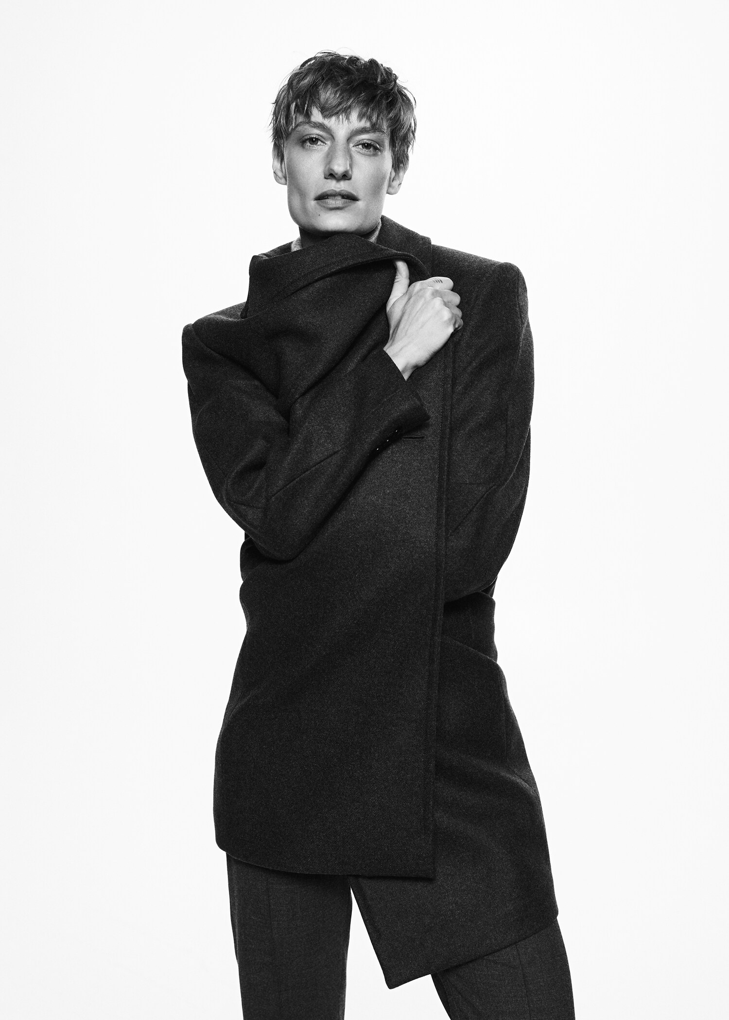 Παλτό Tailored μαλλί oversize - Λεπτομέρεια του προϊόντος 3