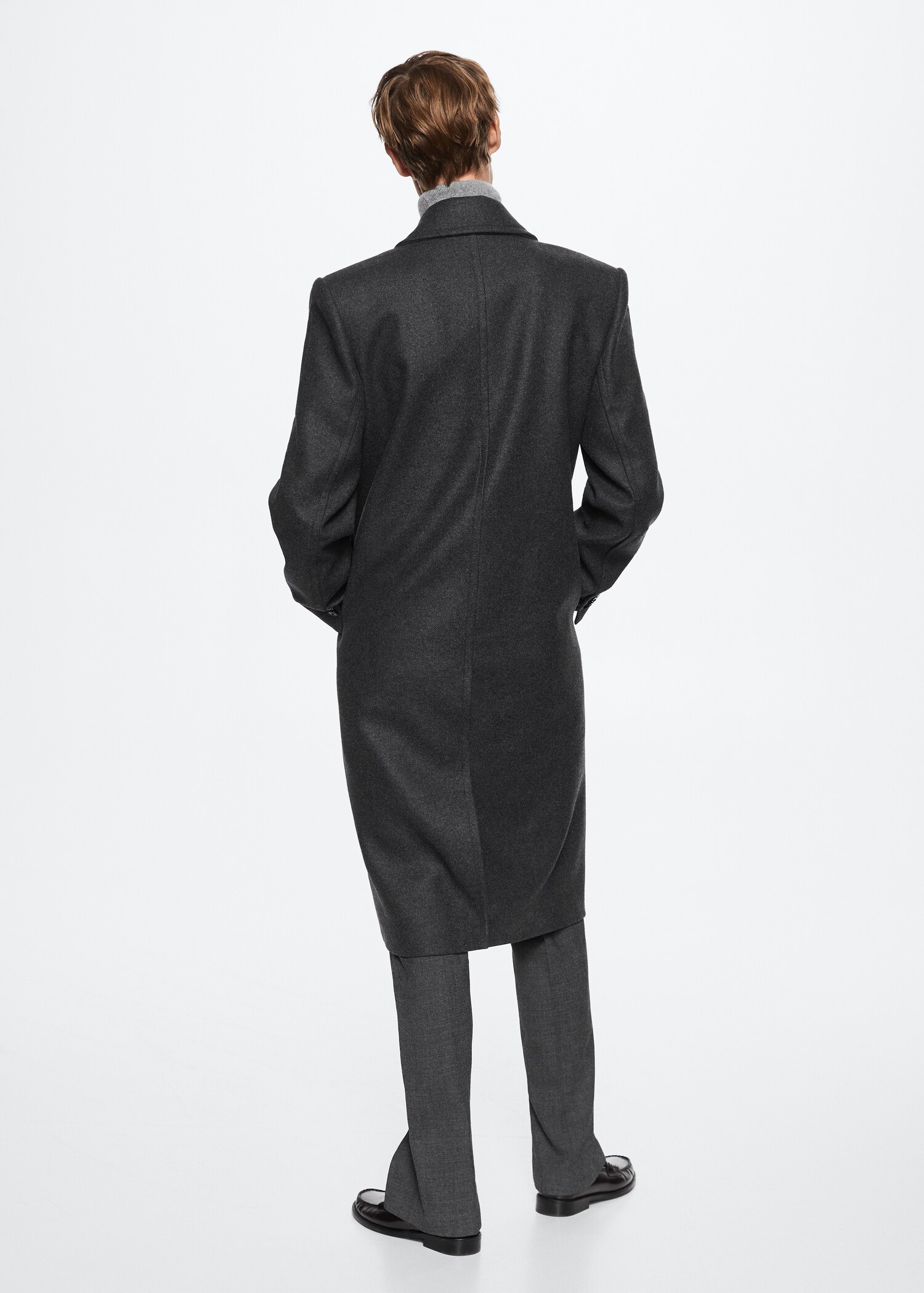 Παλτό Tailored μαλλί oversize - Πίσω όψη προϊόντος