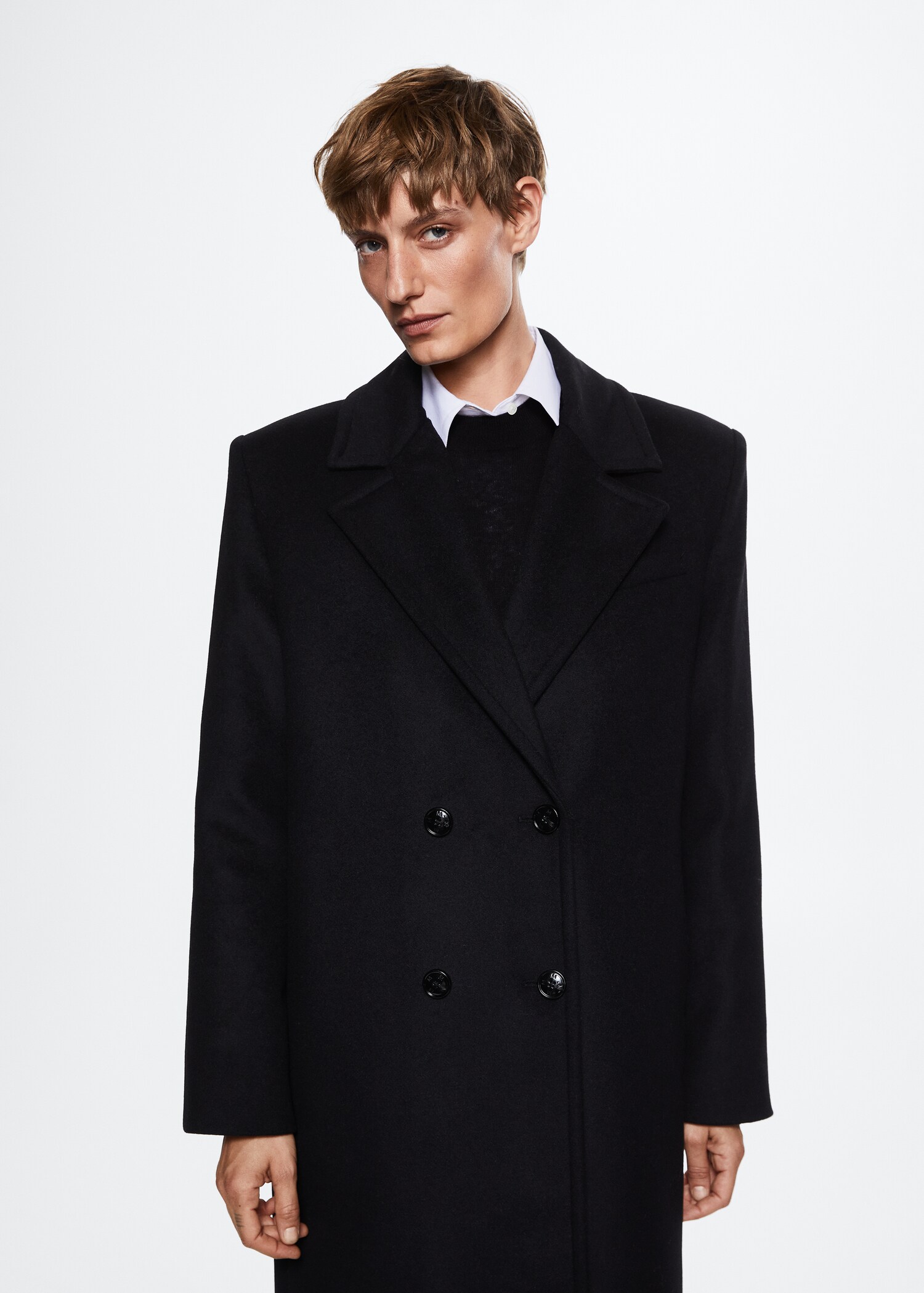 Manteau Tailored laine oversize - Plan moyen