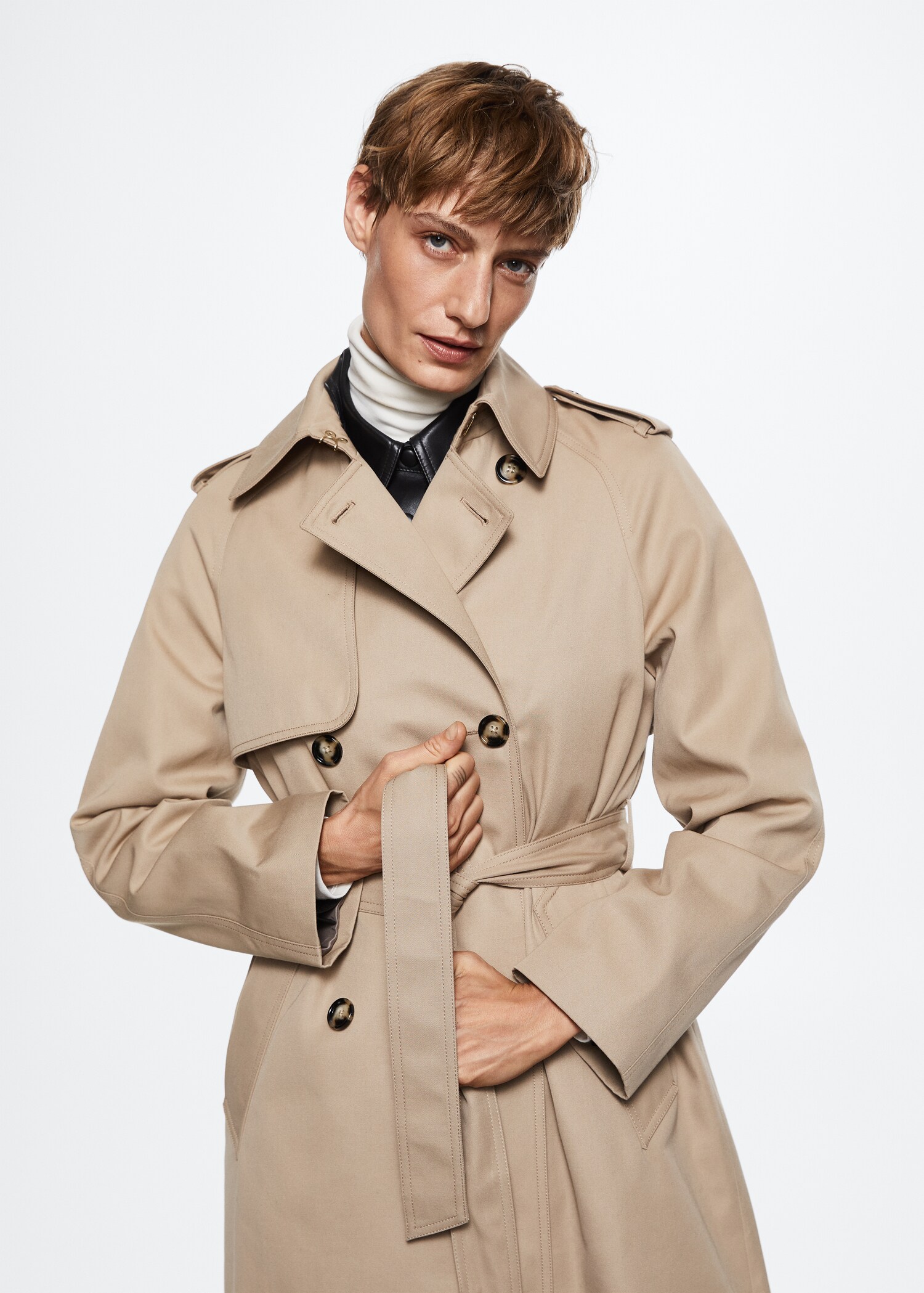 High-performance cotton trench coat - Medium plane