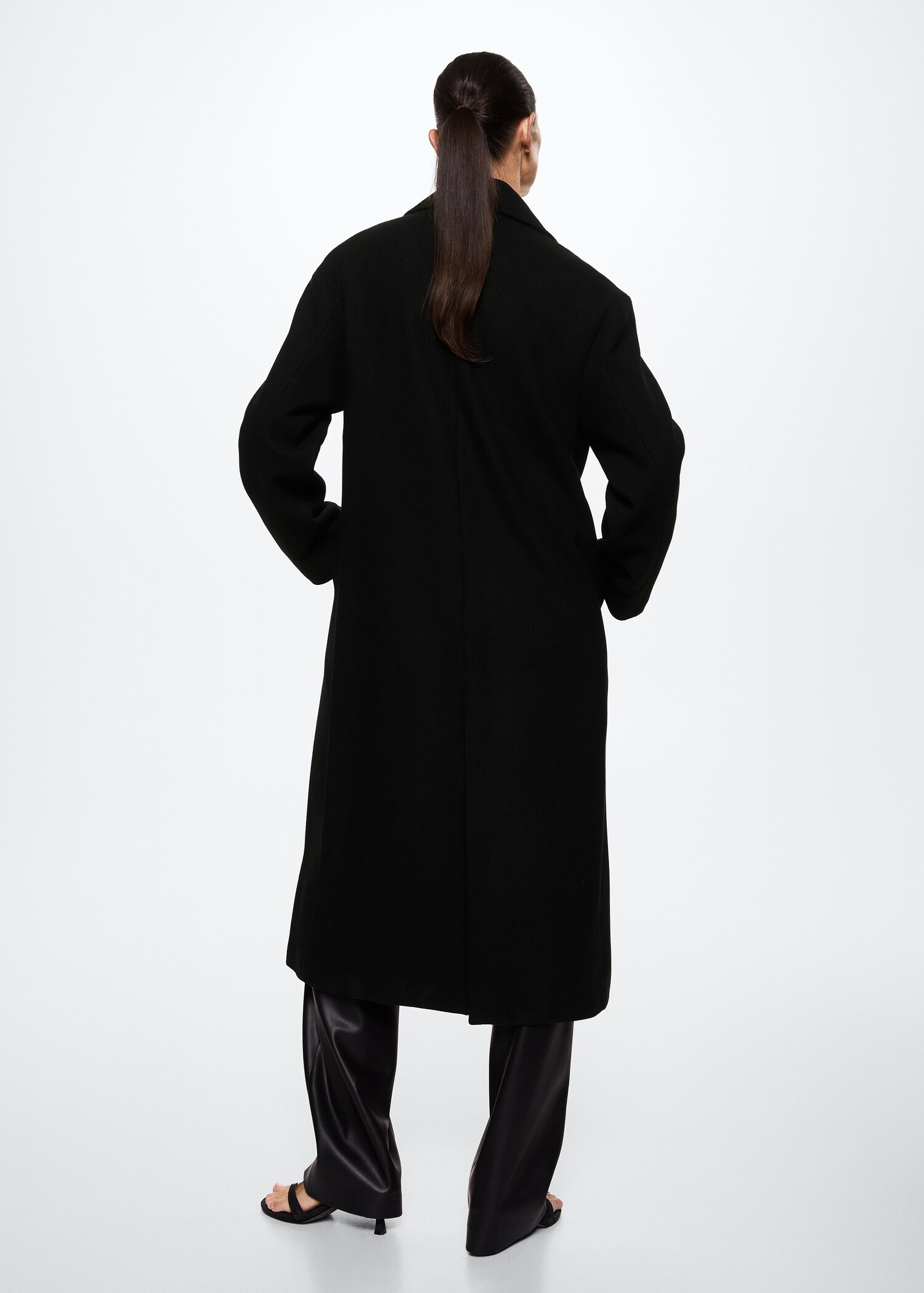 Oversize yün palto - Ürünün arkası