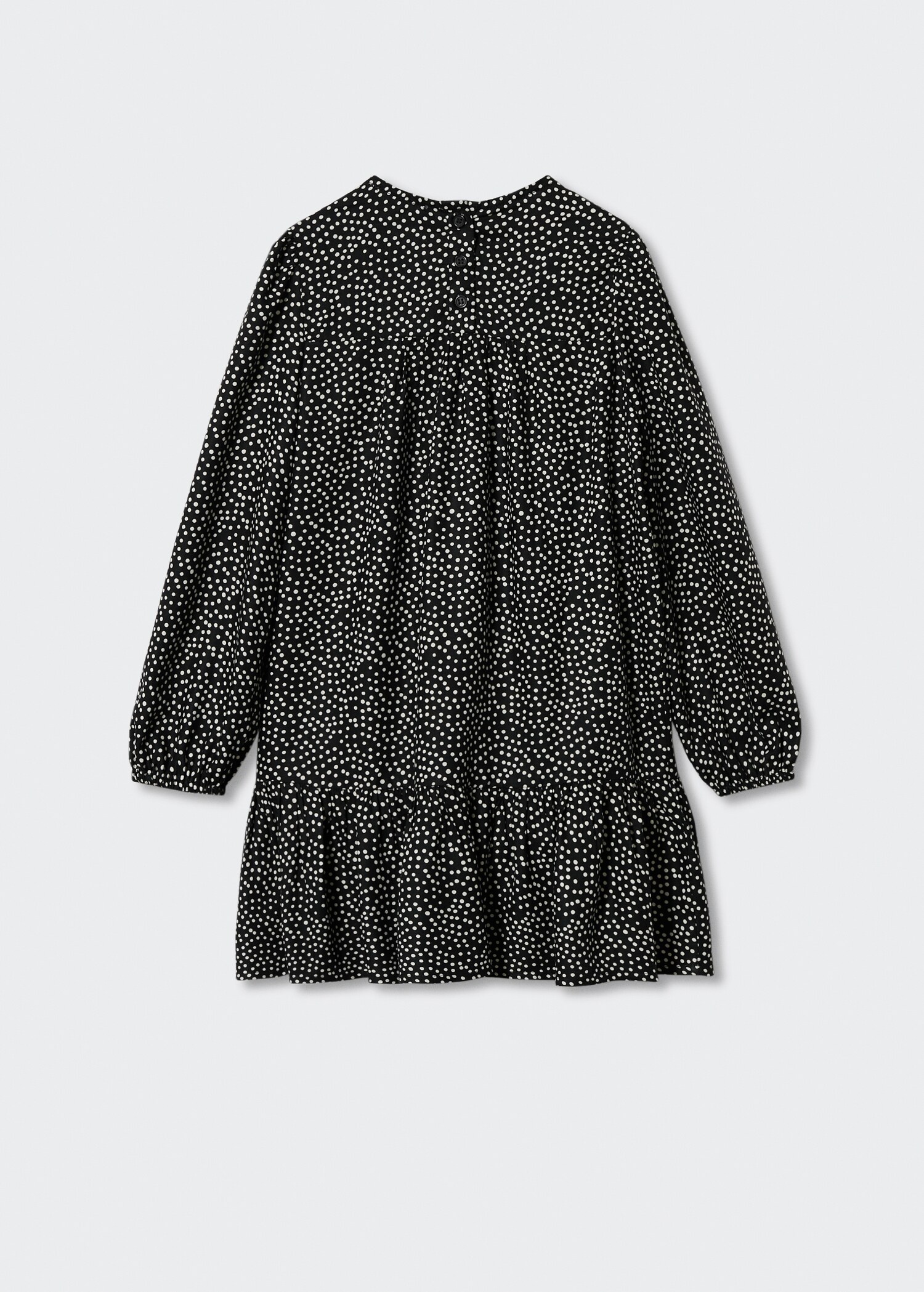 Polka-dot ruffled dress - Reverse of the article