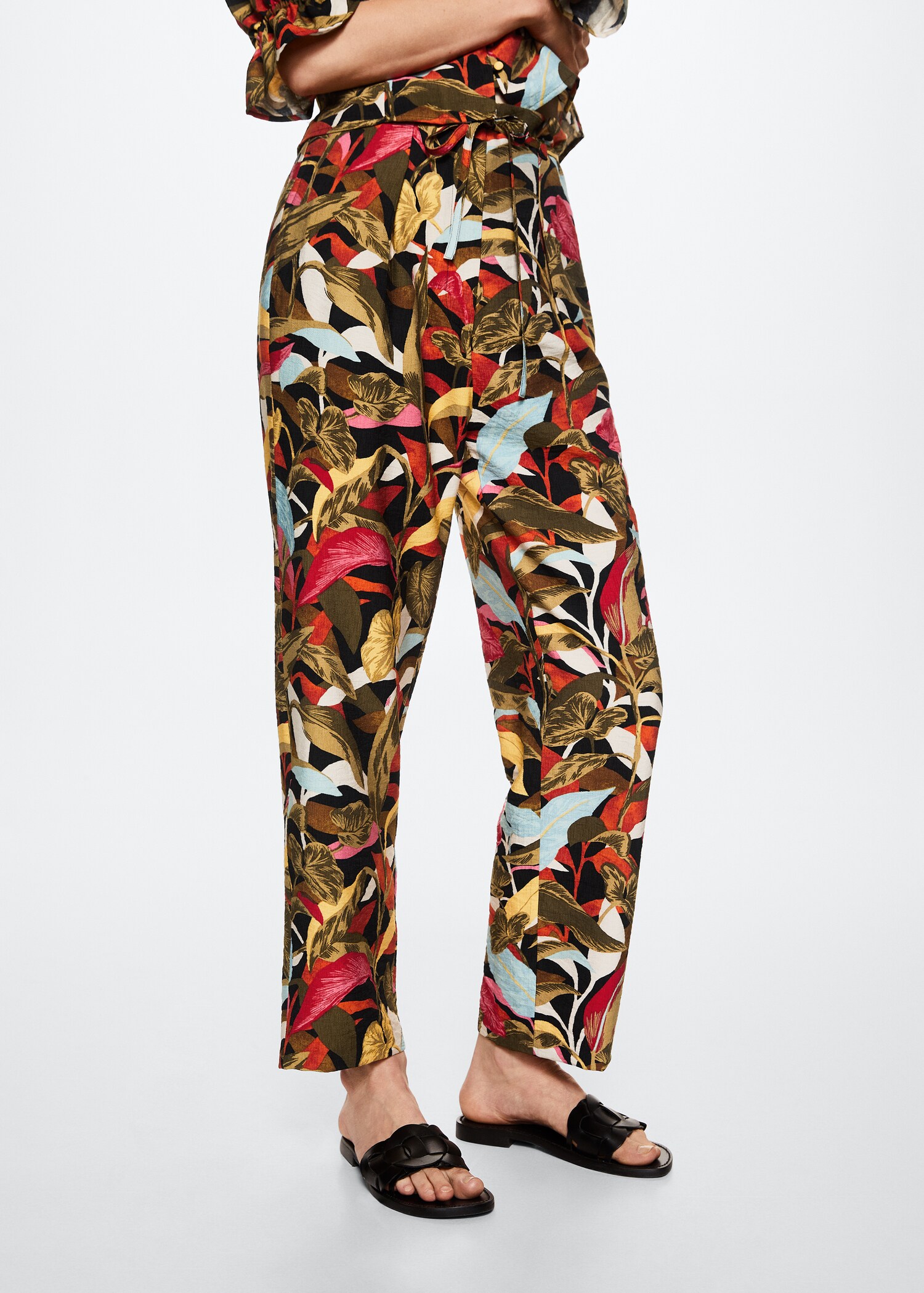 Flower print trousers - Medium plane