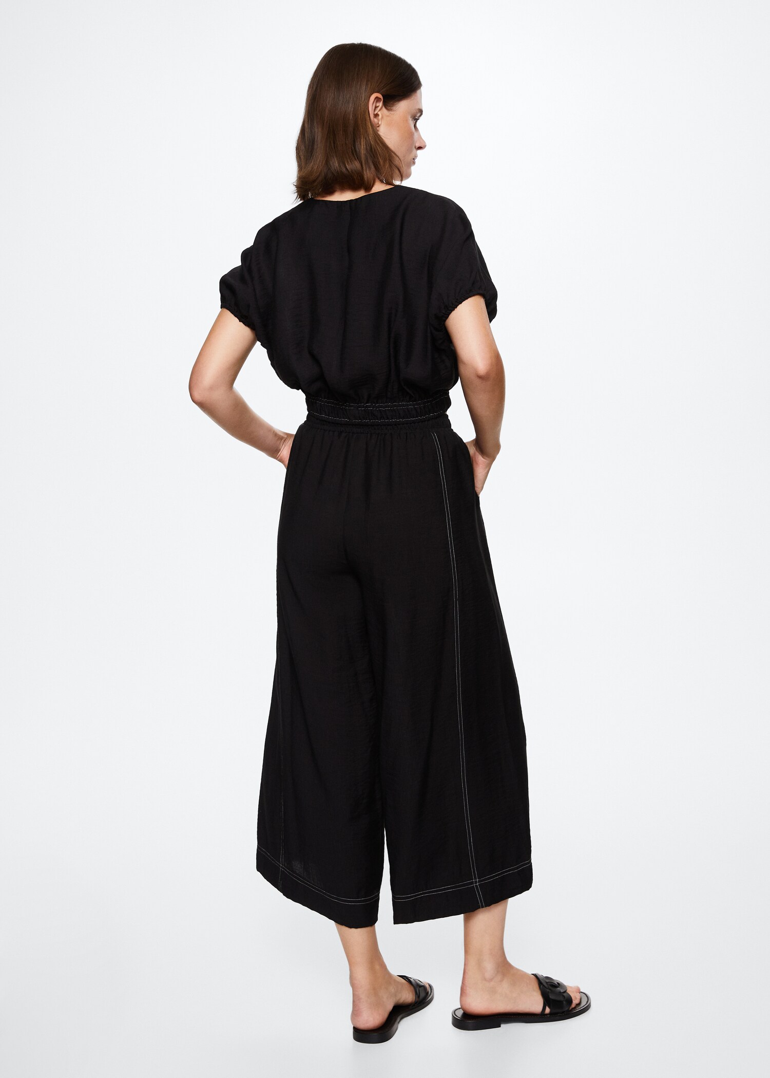 Pantalon coutures contrastantes - Verso de l’article