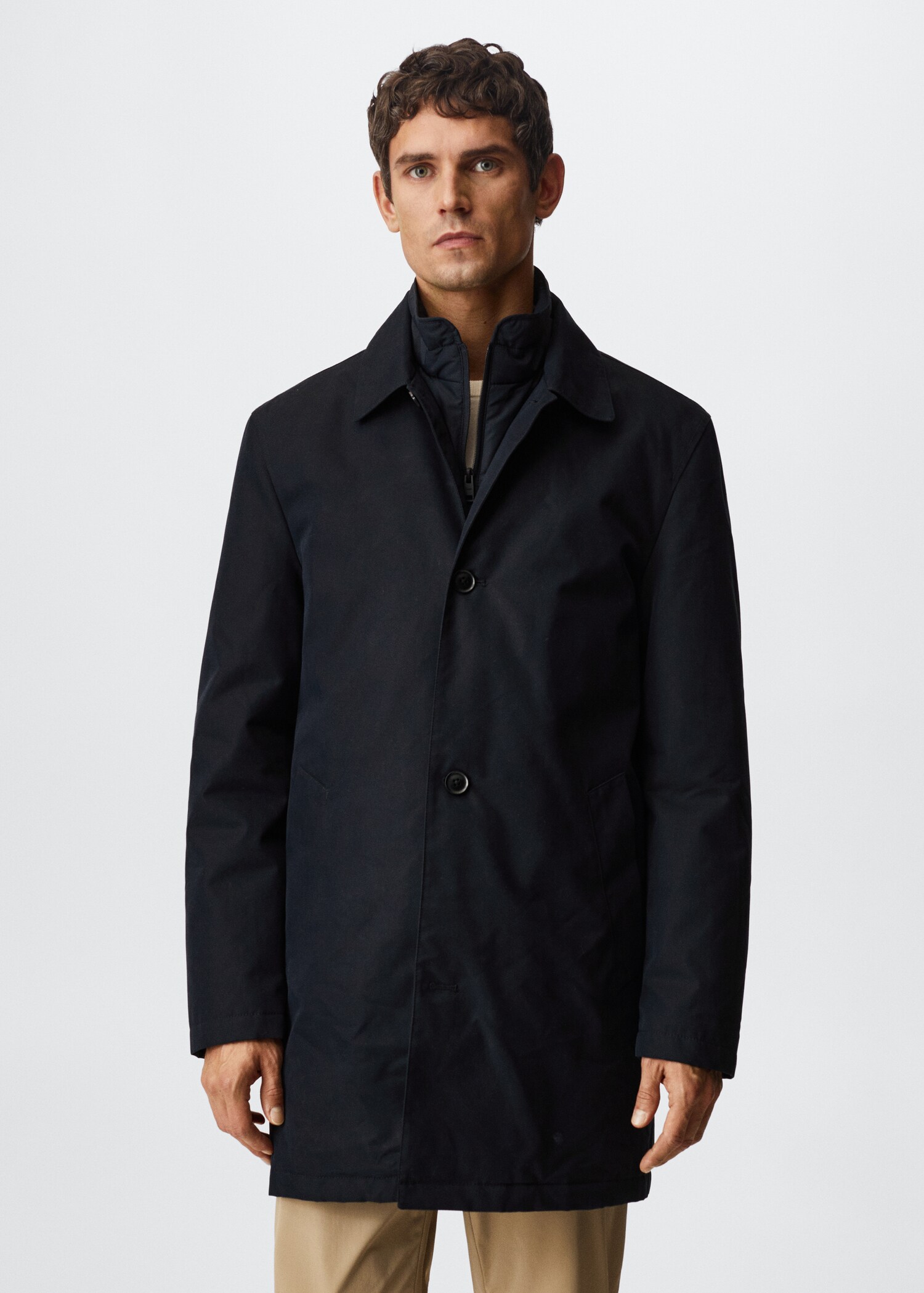 Water-repellent cotton parka - Medium plane