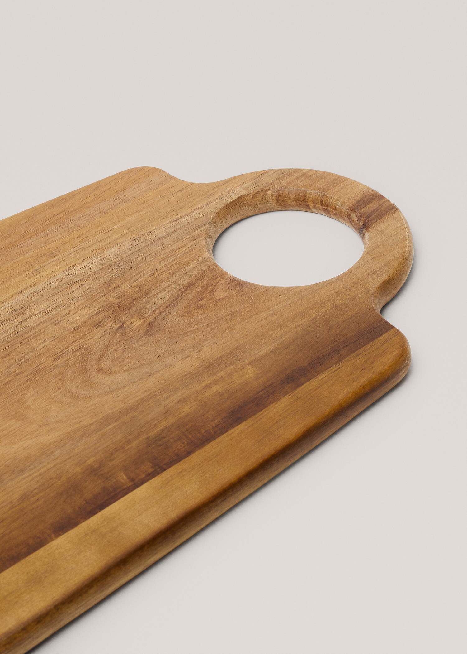 Tabla de cortar madera de acacia  - Plano medio