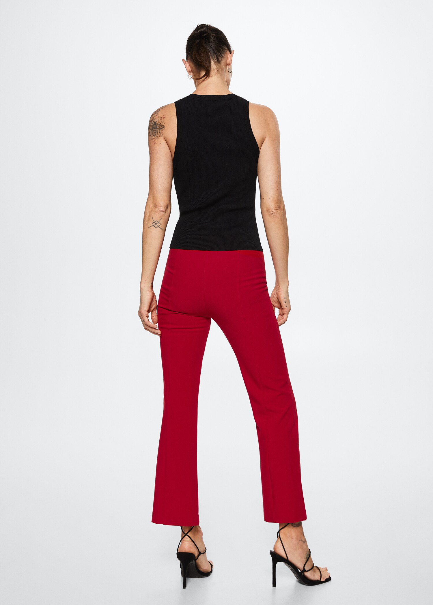 Pantalón flare crop - Reverso del artículo