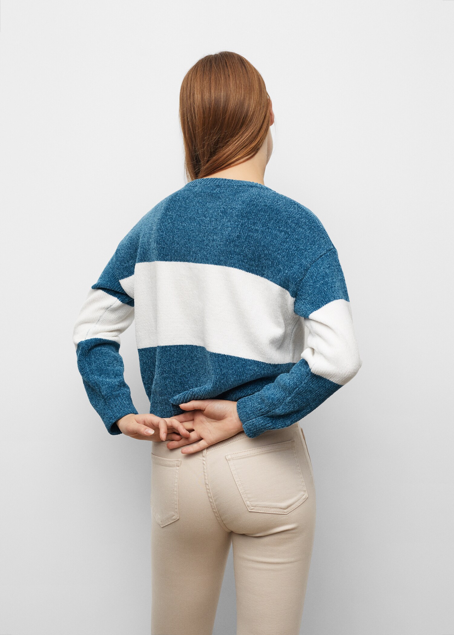Striped knit sweater - Reverse of the article
