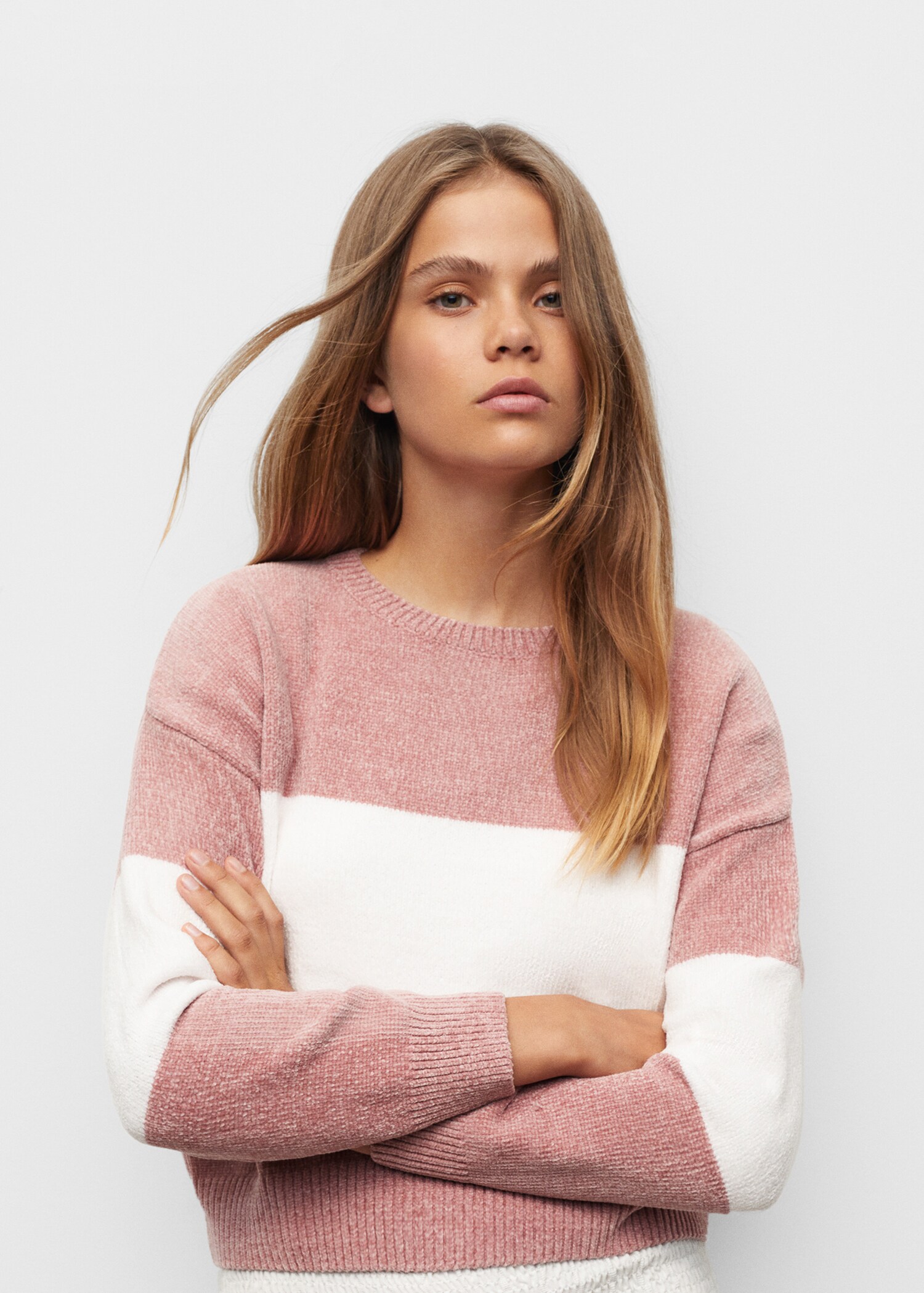 Striped knit sweater - Medium plane