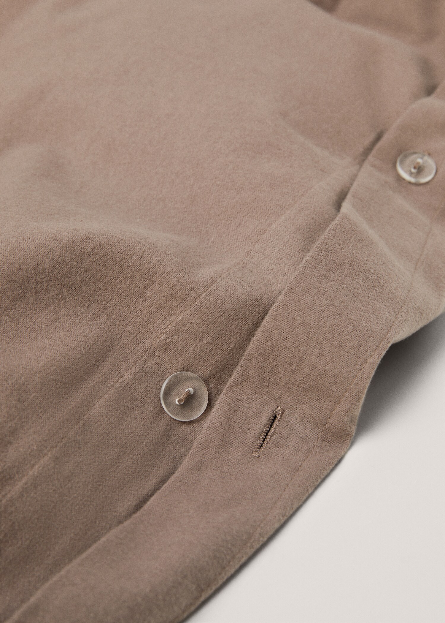 Einfarbiger Bettbezug aus Flanell für 135/140 cm Bett - Mittlere Ansicht