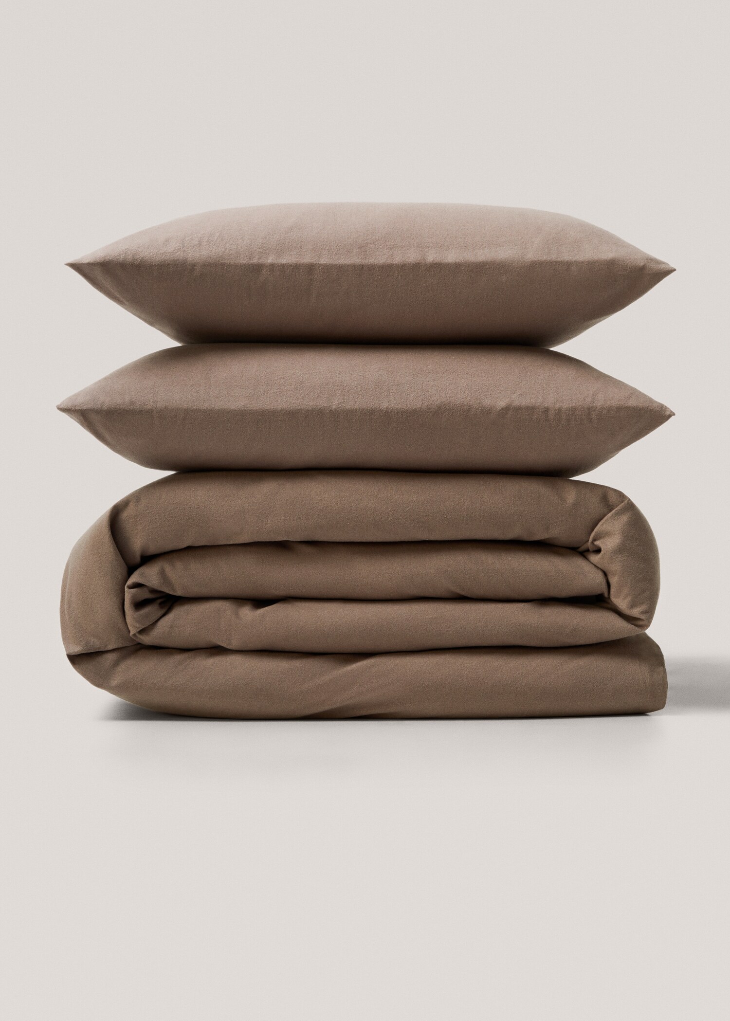 Einfarbiger Bettbezug aus Flanell für 135/140 cm Bett - Artikel ohne Model