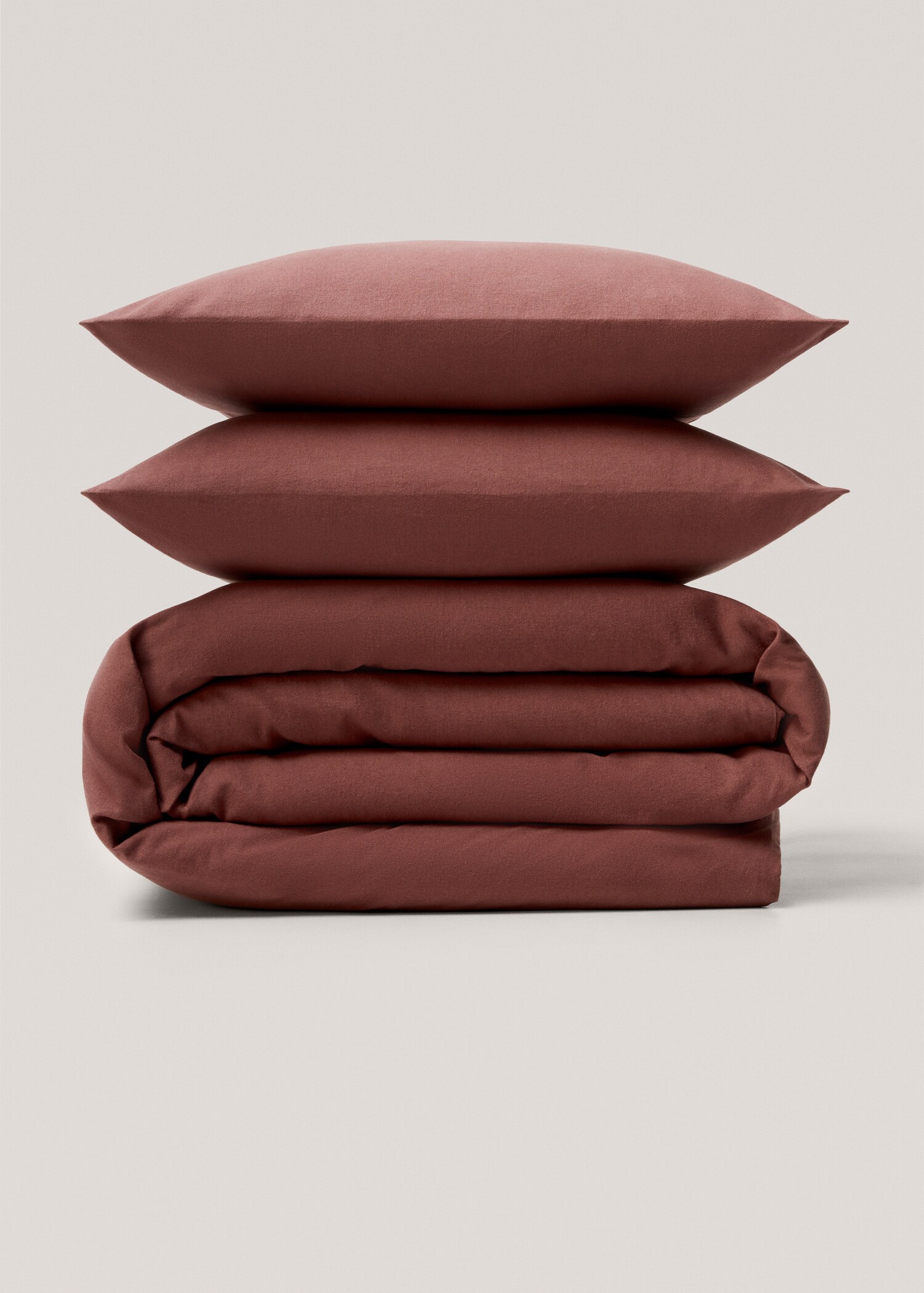 Einfarbiger Bettbezug aus Flanell für 135/140 cm Bett - Artikel ohne Model