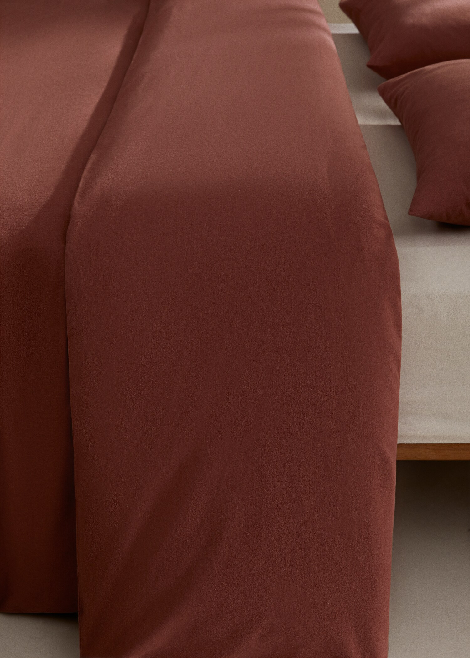 Einfarbiger Bettbezug aus Flanell für 135/140 cm Bett - Detail des Artikels 9