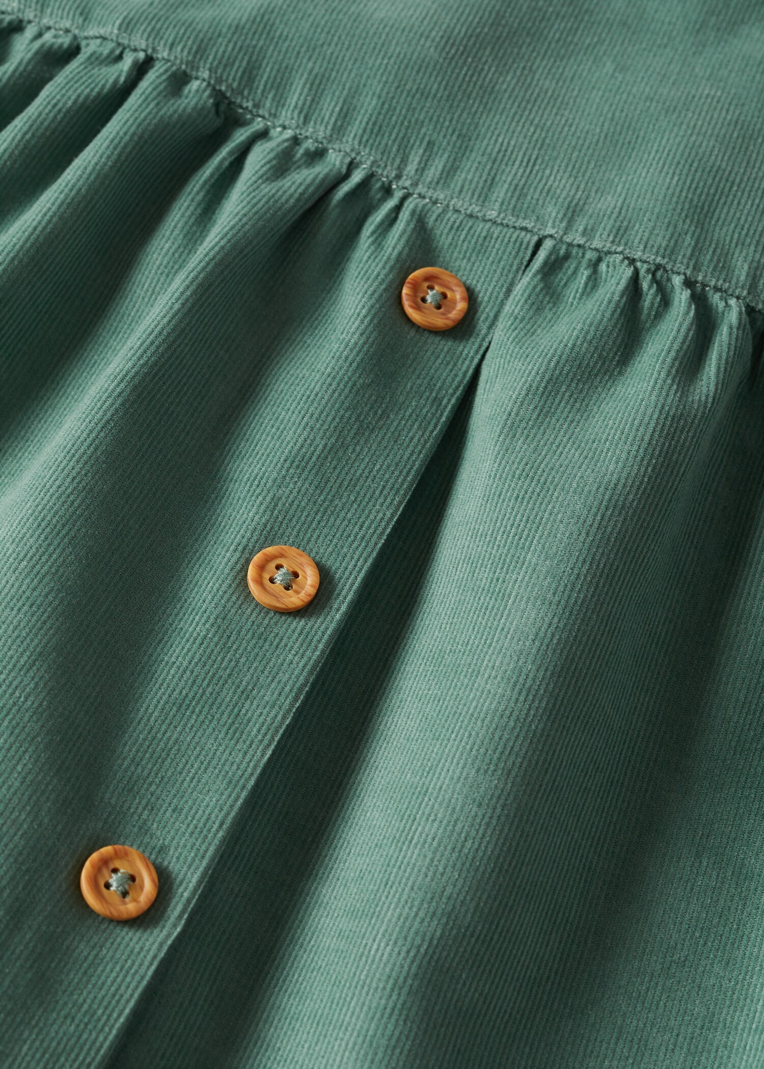 Buttoned micro-corduroy pinafore dress - Details of the article 8