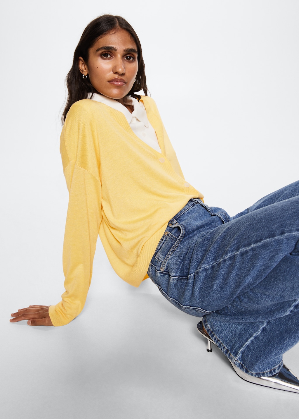Mango yellow sweater outlet