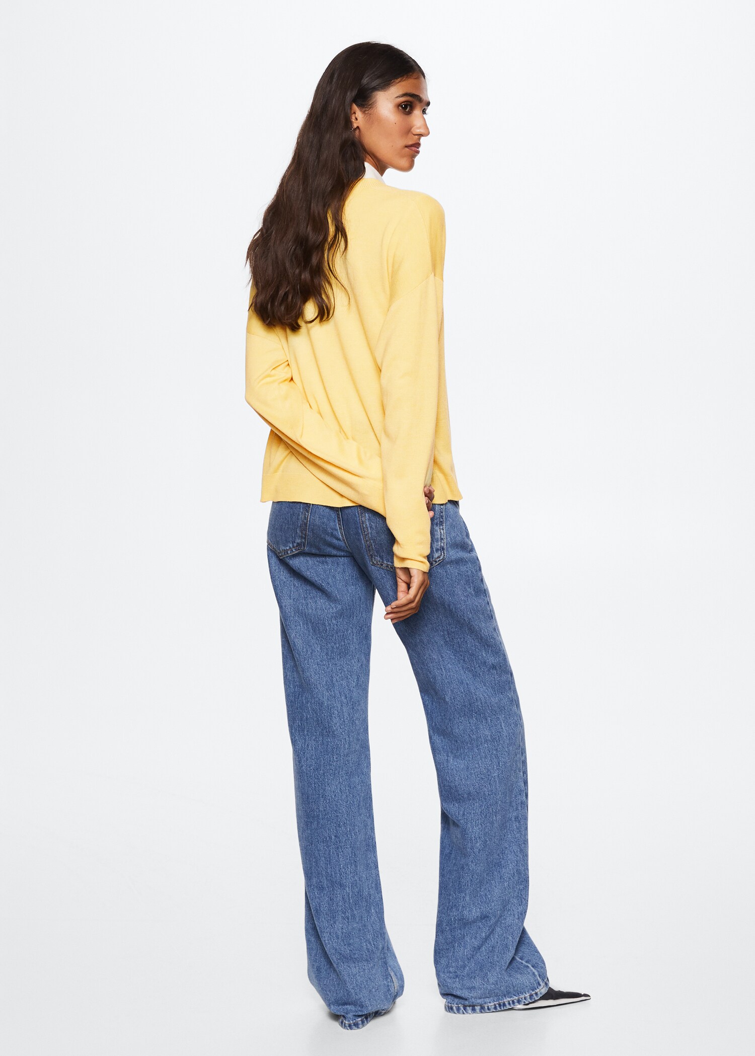 Fine-knit cardigan - Reverse of the article