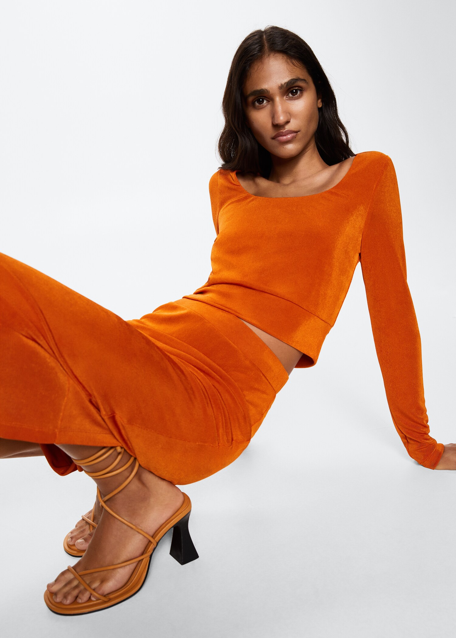 Long-sleeved crop top - Details of the article 1