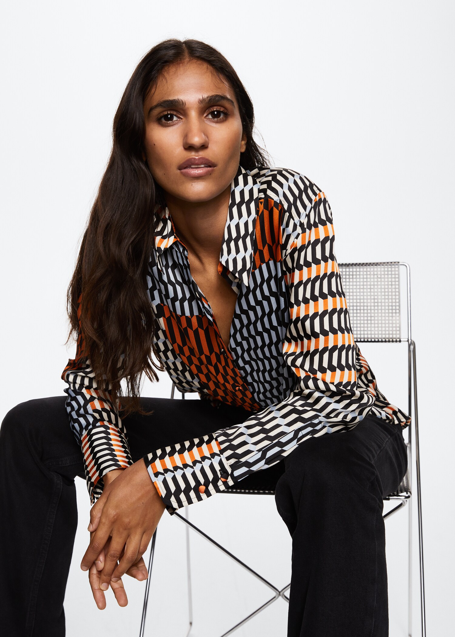 Geometric-print blouse - Details of the article 2