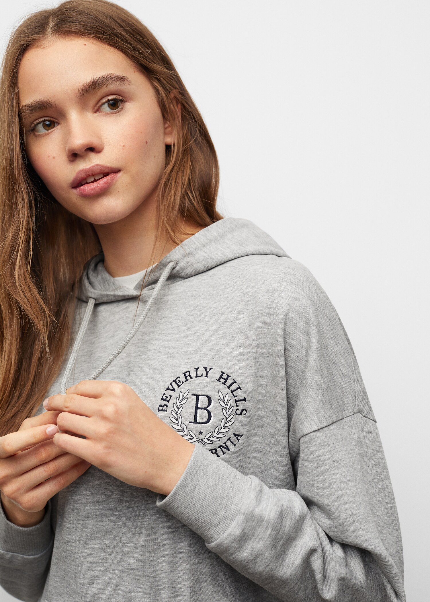 Sweatshirt i bomull med hette - Artikkeldetalj 1