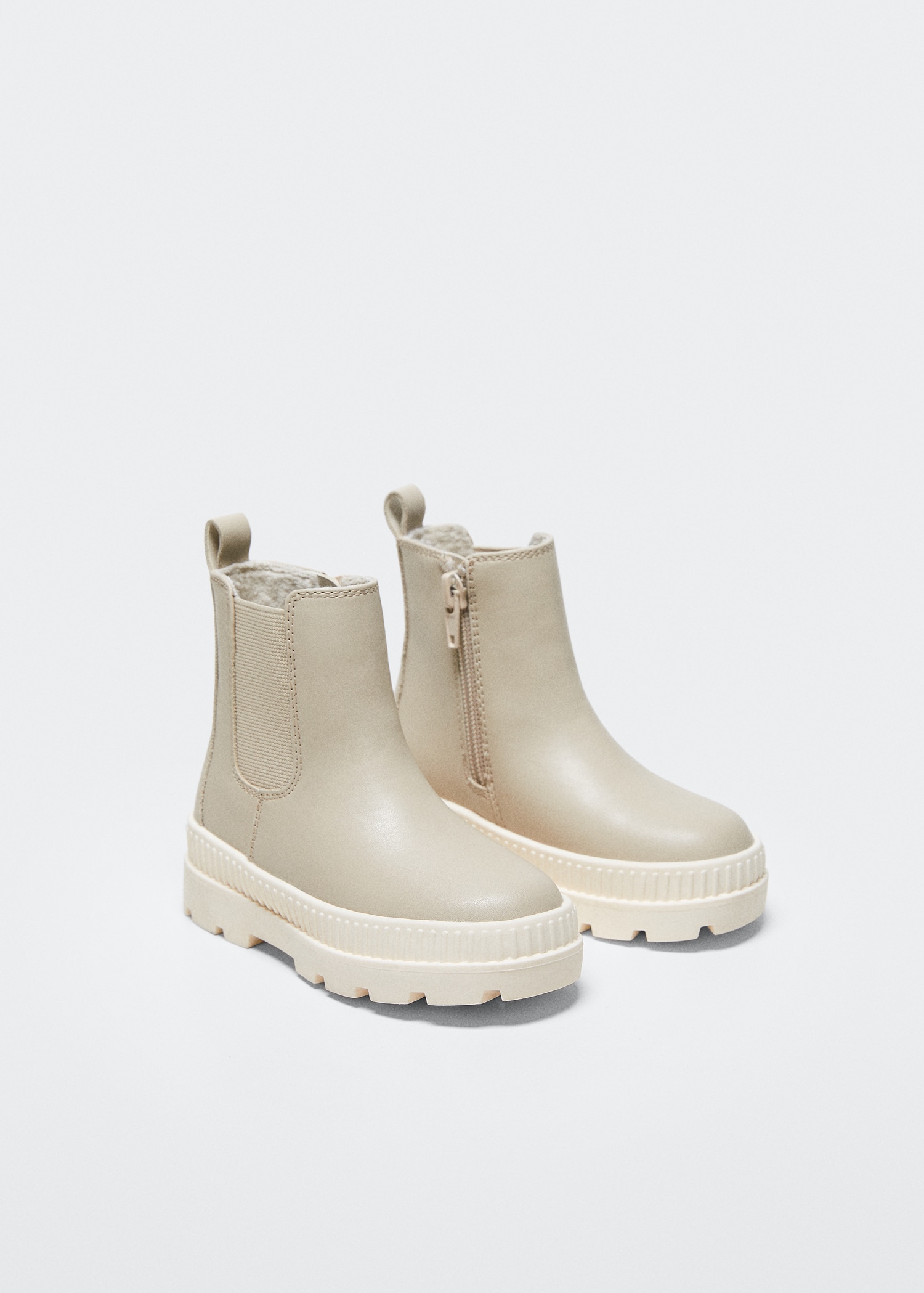 Contrast-sole ankle boots - Medium plane