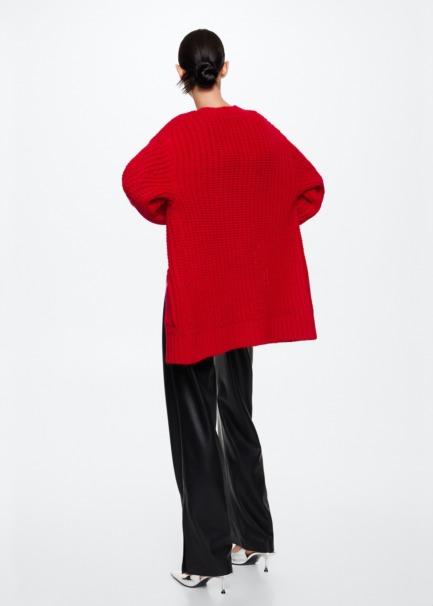 Chunky knit cardigan - Reverse of the article