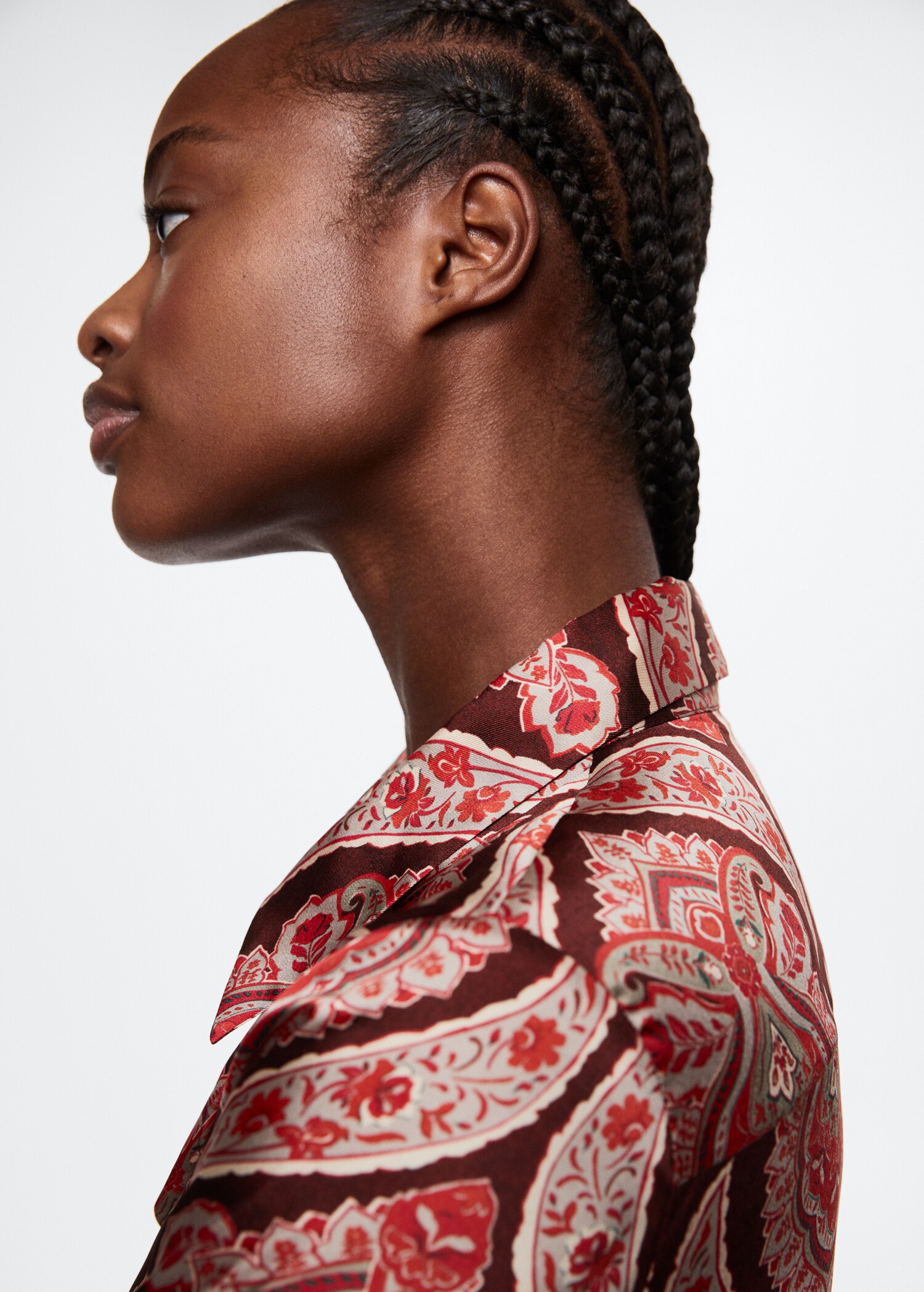 Satin print shirt - Details of the article 4